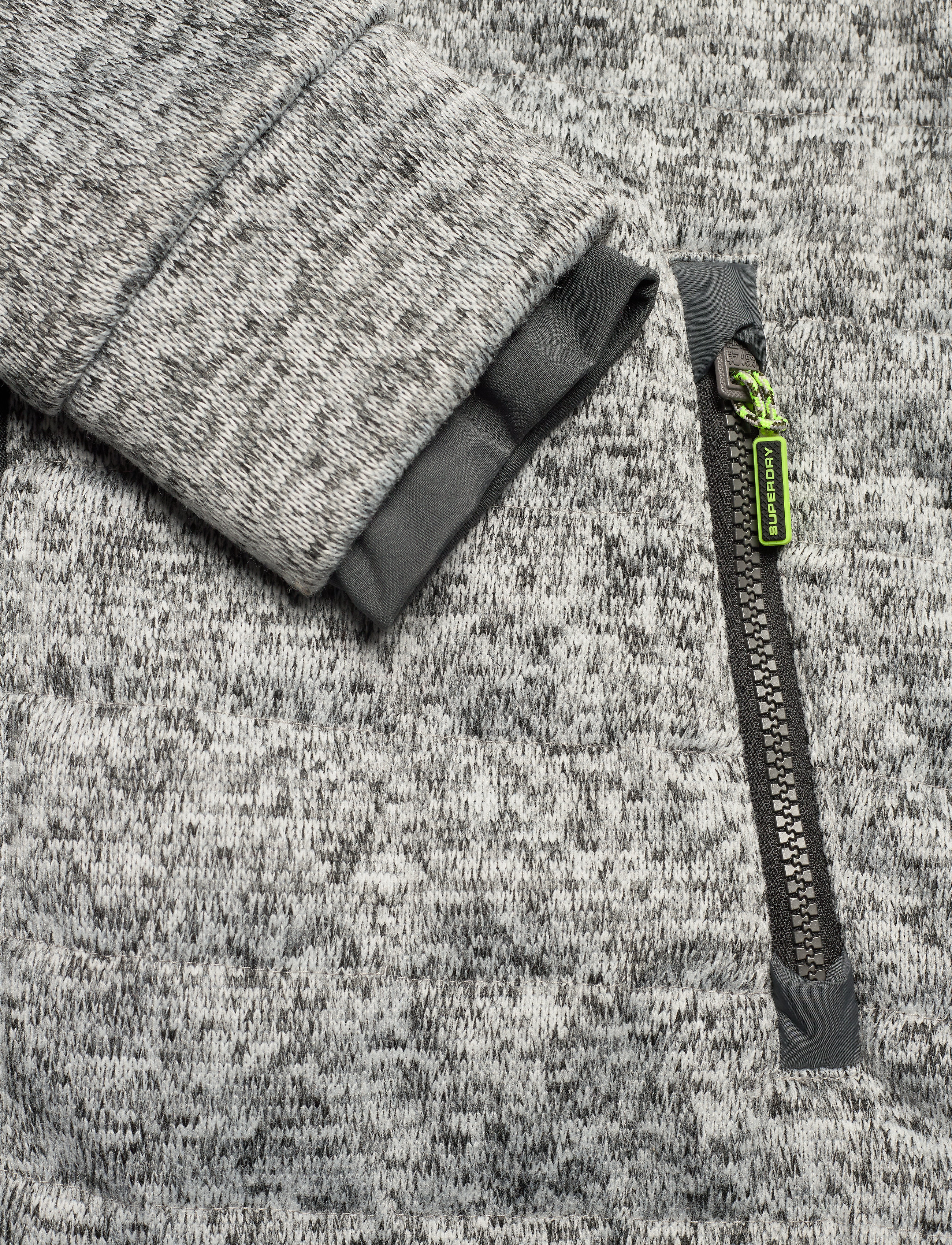 Superdry - STORM QUILTED ZIPHOOD - grey granite marl - 5