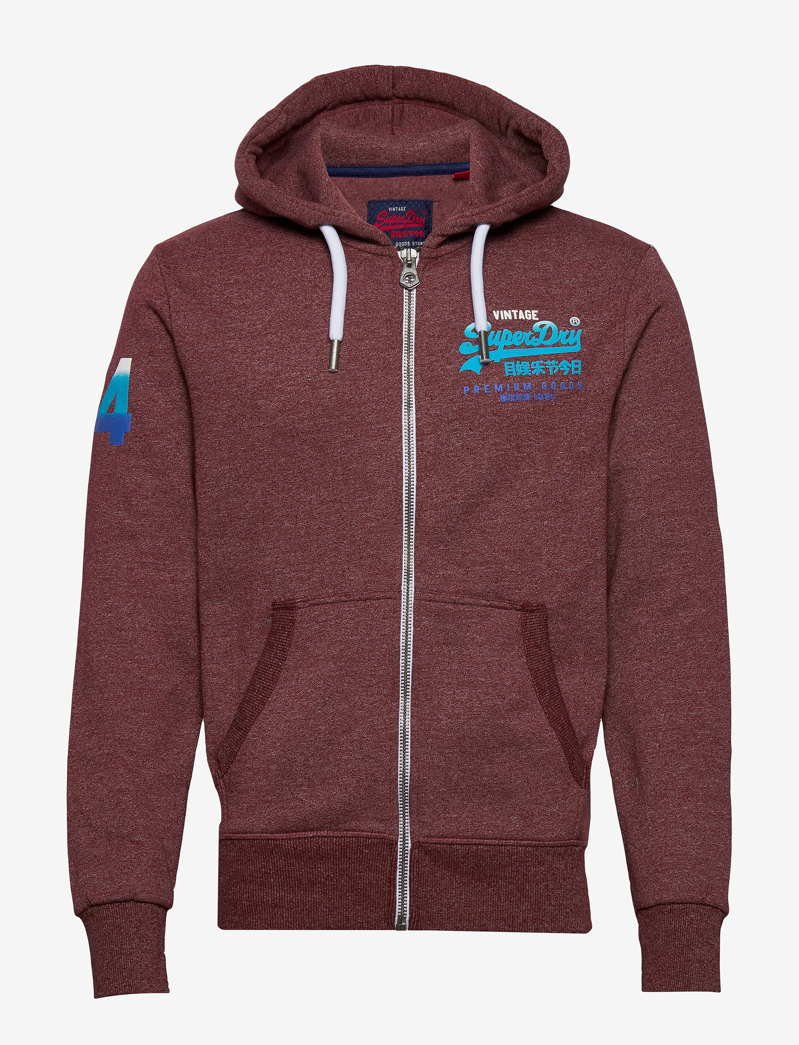 Superdry - PREMIUM GOODS FADE ZIPHOOD - burgundy grit - 0