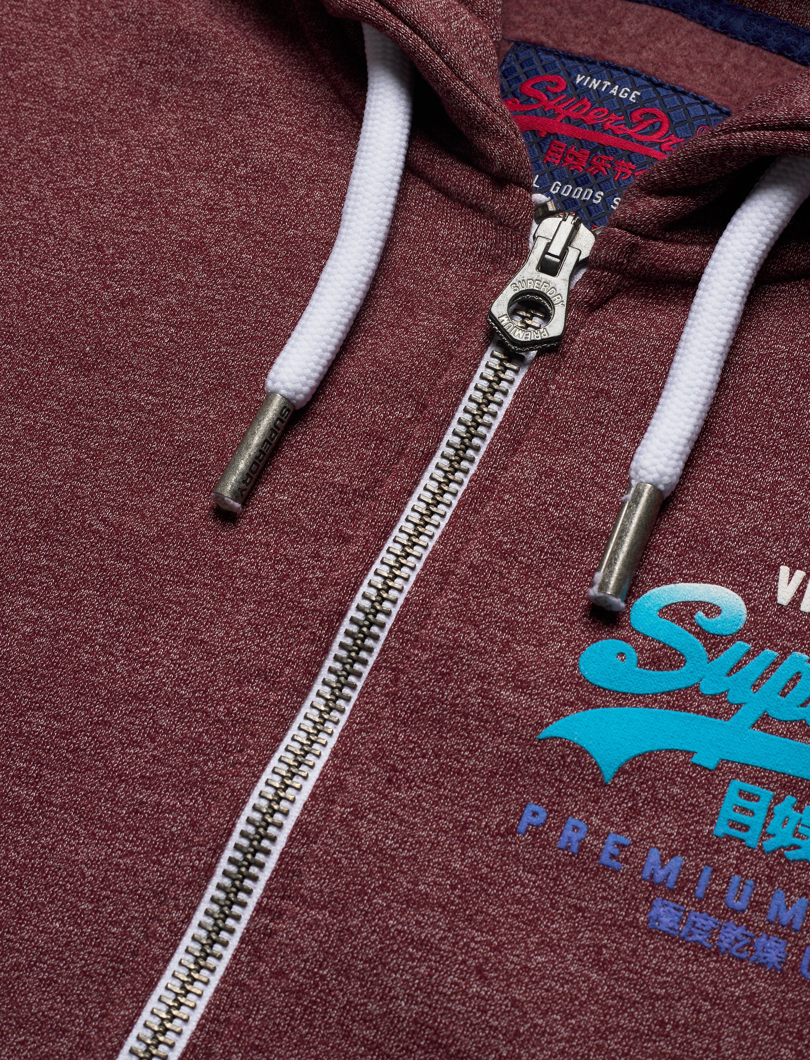 Superdry - PREMIUM GOODS FADE ZIPHOOD - burgundy grit - 2