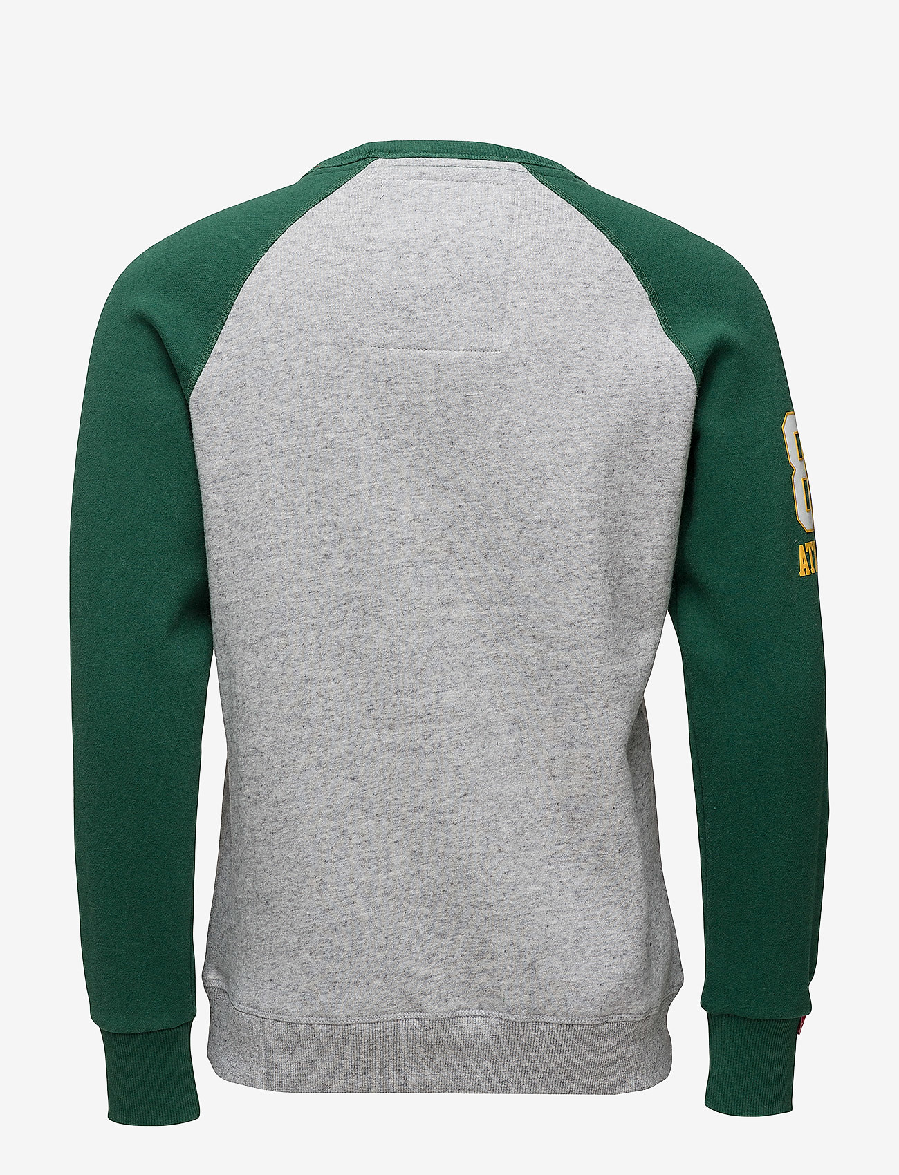 Superdry - TRACKSTER BASEBALL CREW - stadium grey marl/track green - 1