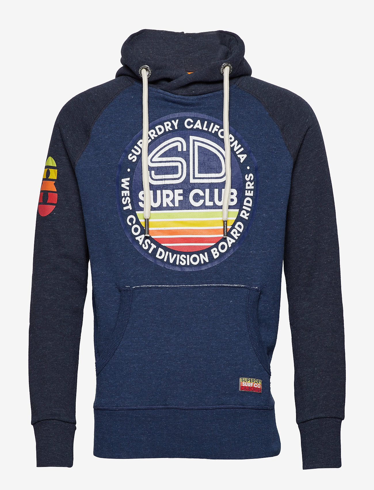 Superdry - SD SURF CLUB RAGLAN HOOD - highland blue grindle - 0