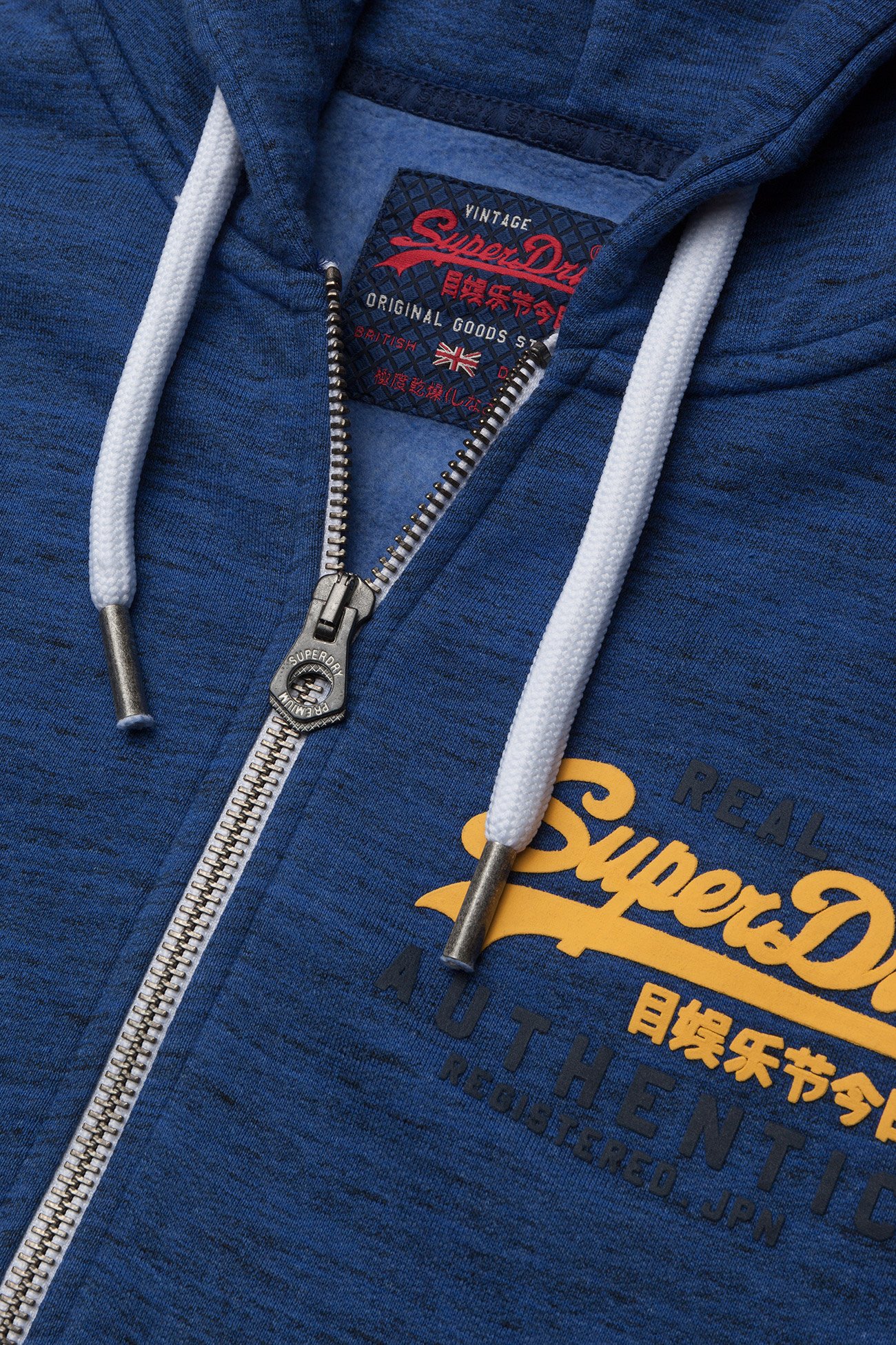 Superdry - VINTAGE AUTHENTIC DUO ZIPHOOD - portland cobalt grit - 3