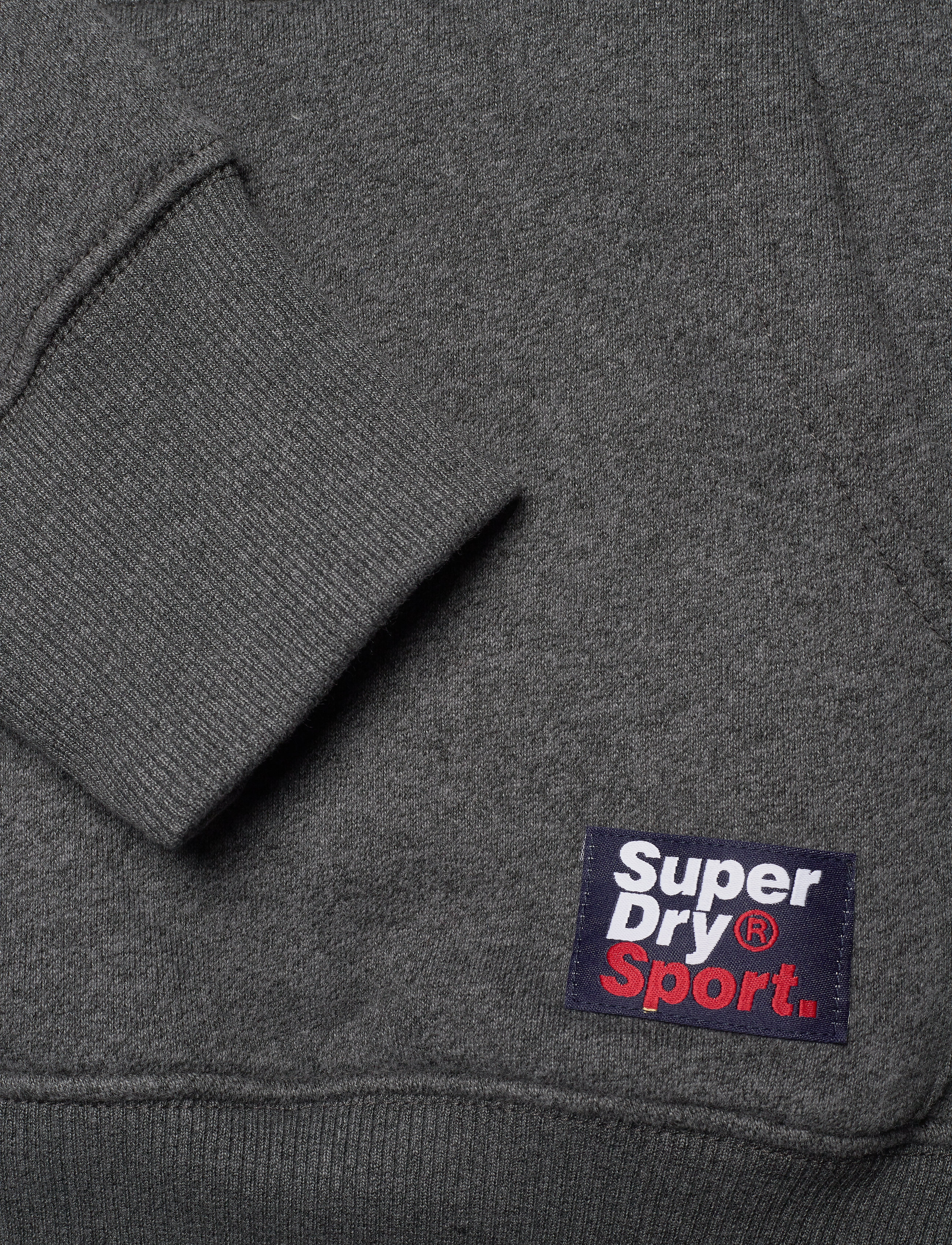 Superdry - ACADEMY SPORT APPLIQUE HOOD - dark smoke marl - 4
