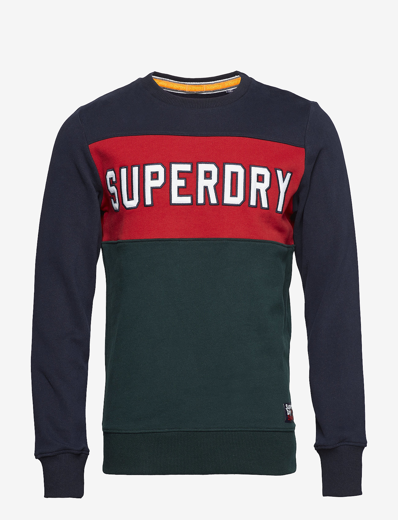 Superdry - ACADEMY COLOUR BLOCK CREW - navy/red/green - 0