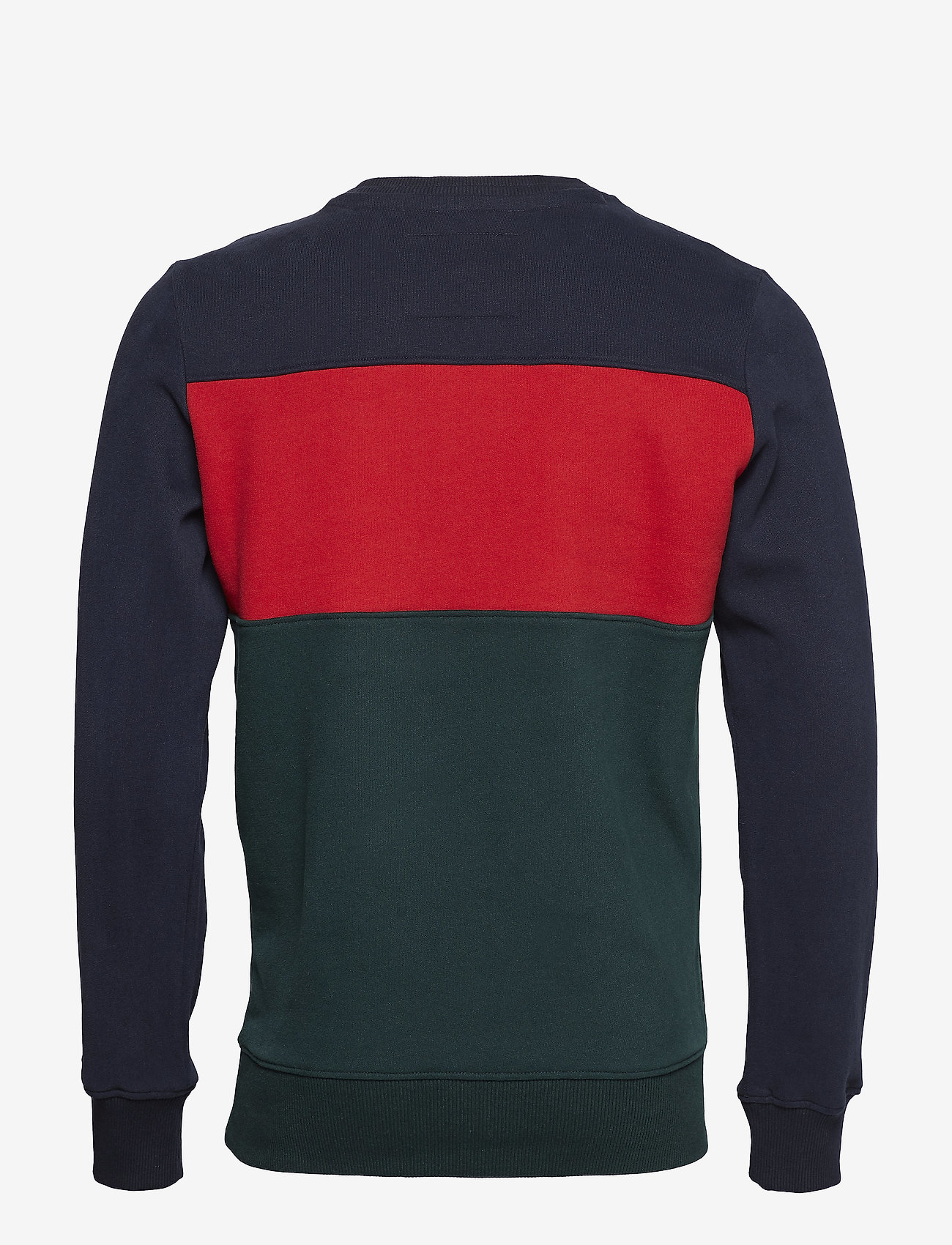Superdry - ACADEMY COLOUR BLOCK CREW - navy/red/green - 1