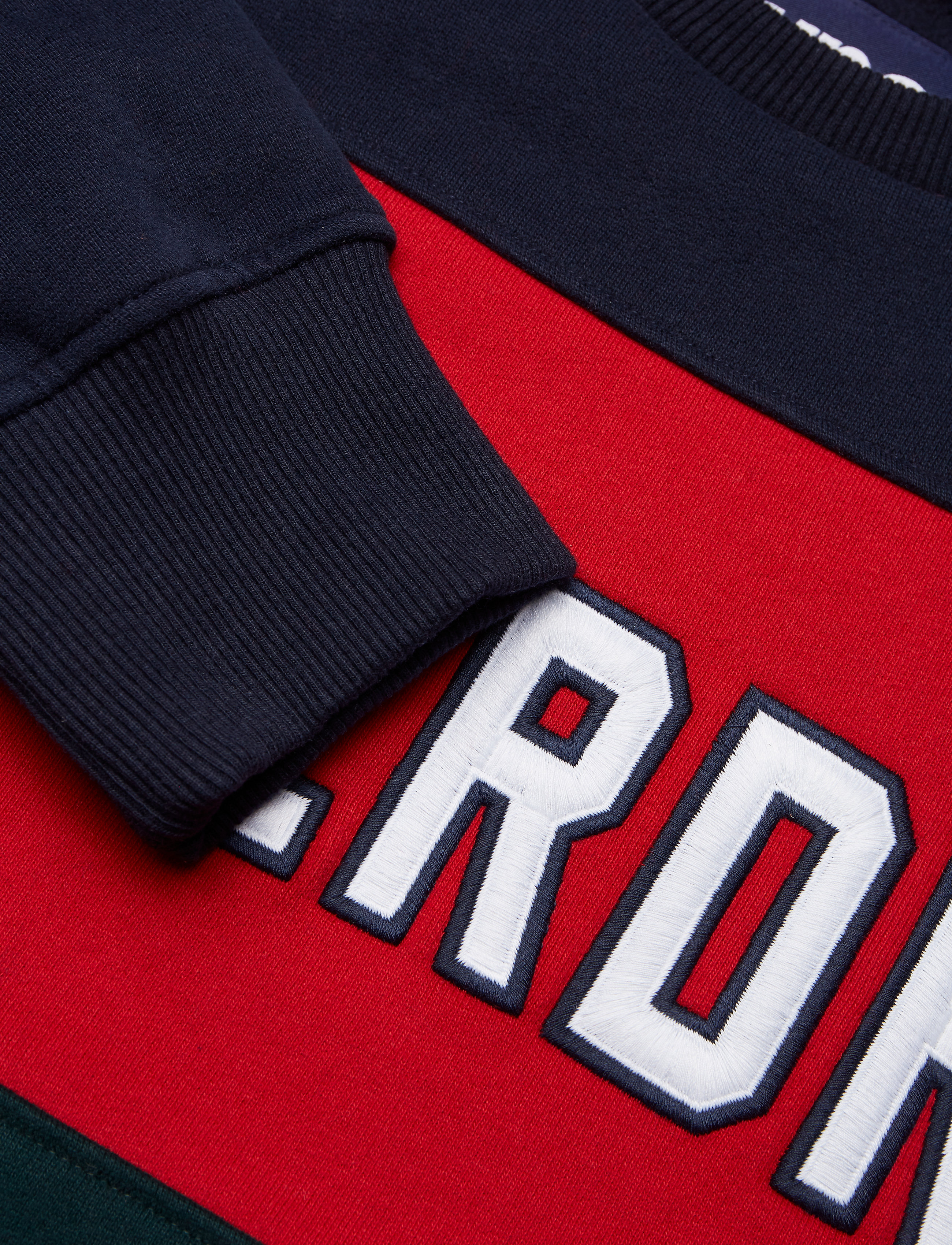 Superdry - ACADEMY COLOUR BLOCK CREW - navy/red/green - 2