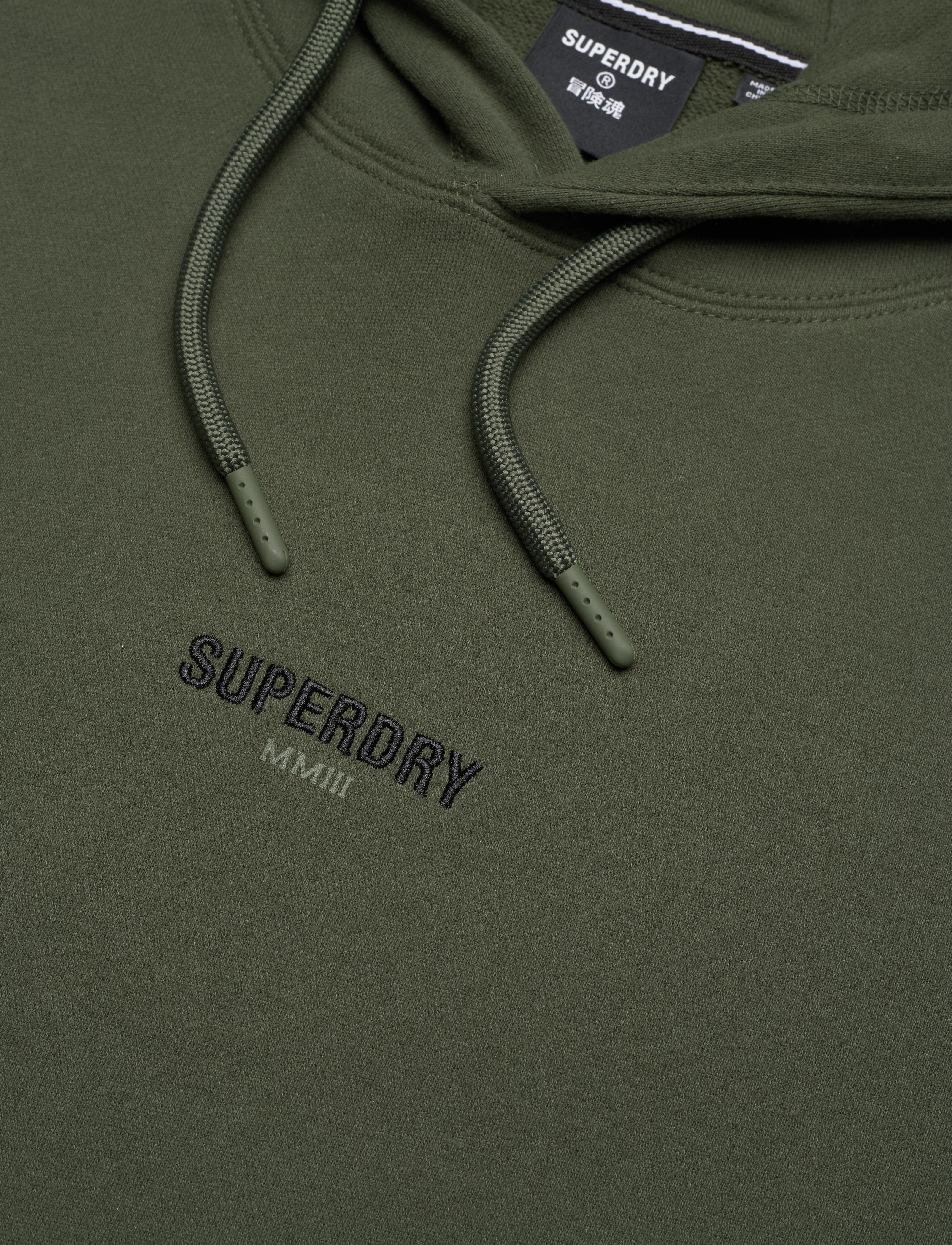 Superdry - CODE MICRO LOGO HOOD - dark moss - 5