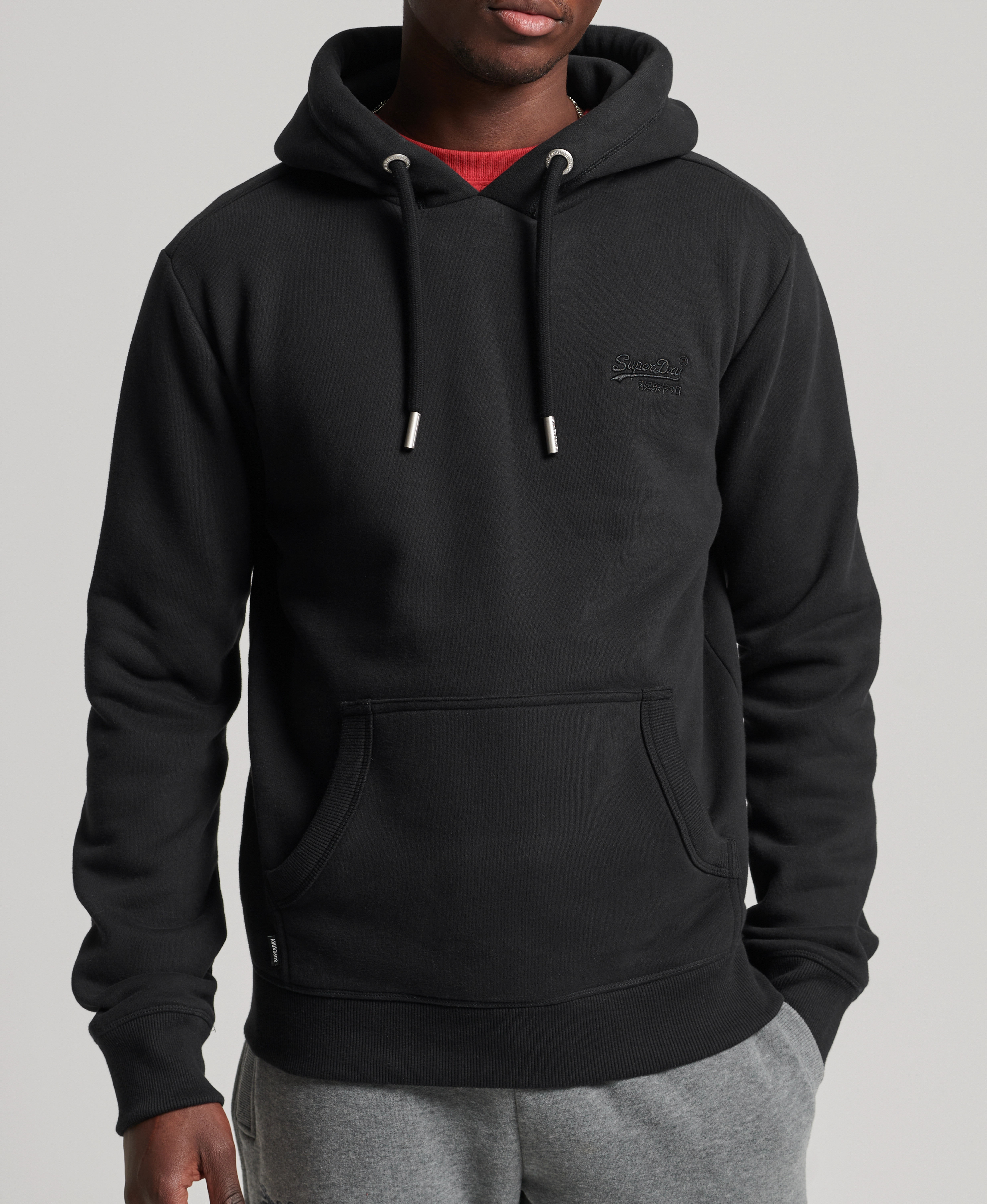 Superdry - VINTAGE LOGO EMB HOOD - black - 2