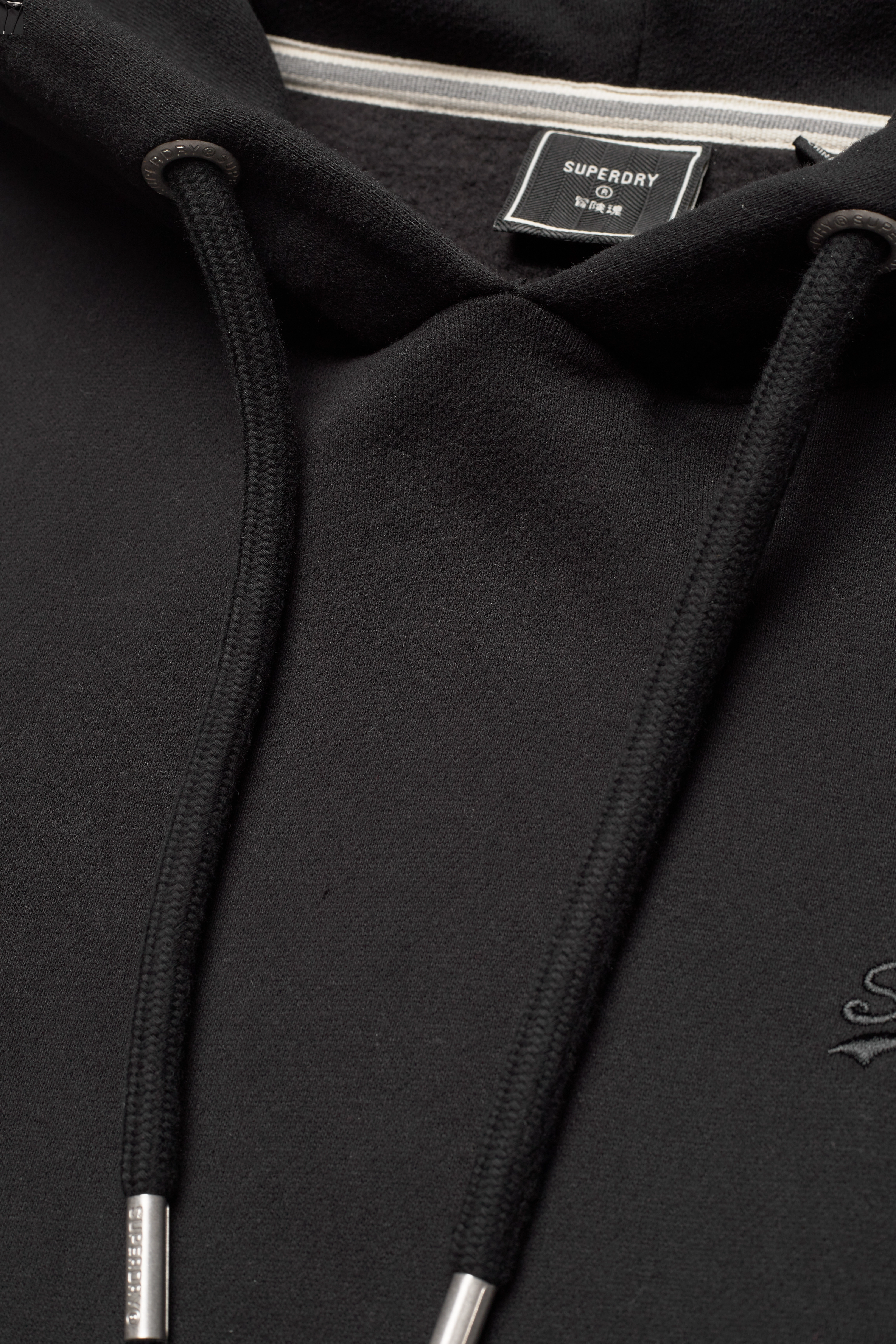 Superdry - VINTAGE LOGO EMB HOOD - black - 5