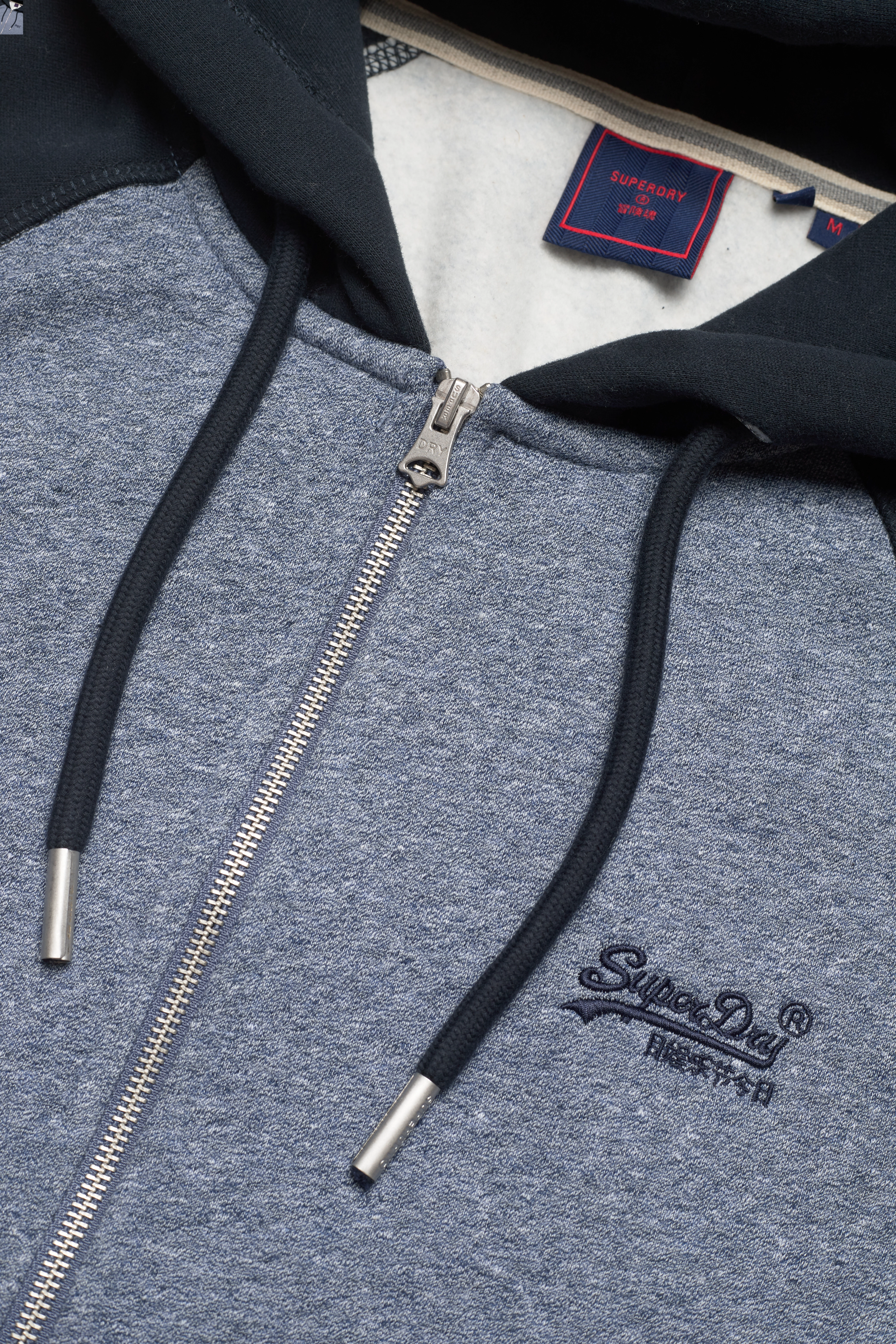 Superdry - VLE BASEBALL ZIPHOOD - tois blue grit/eclipse navy - 5