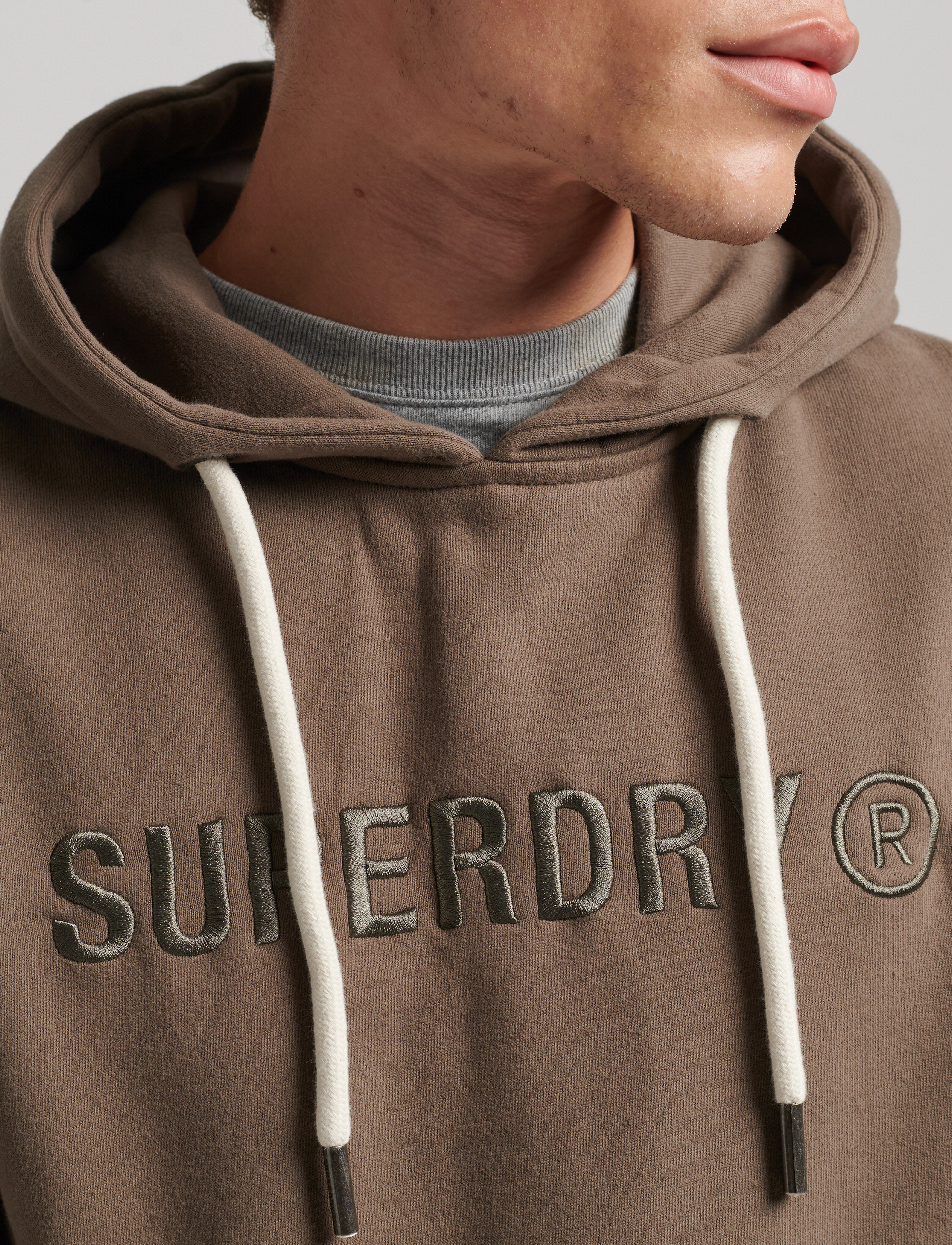 Superdry - VINTAGE CORP LOGO WORK  HOOD - dark khaki - 4