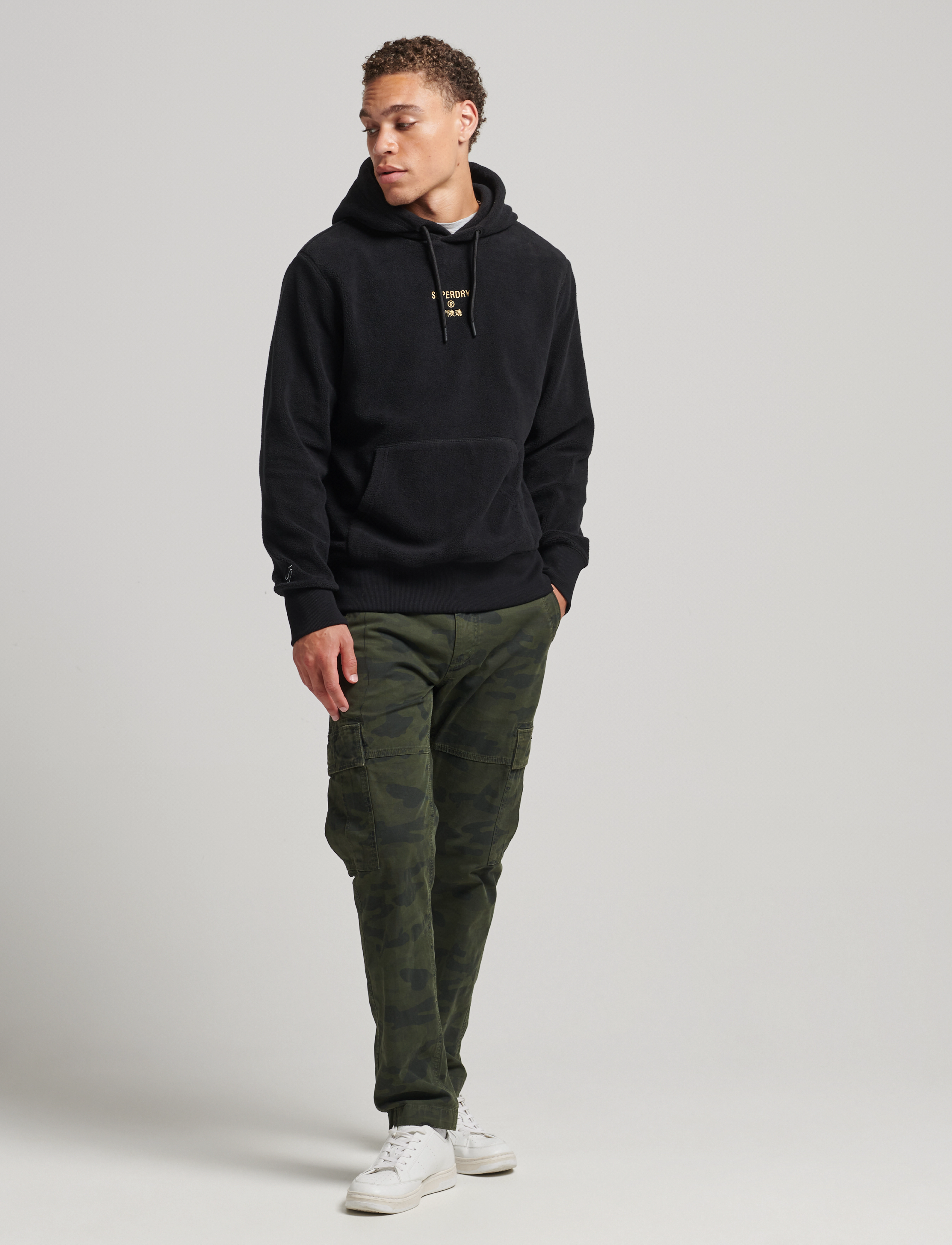 Superdry - CODE SL FLEECE HOOD - black - 3