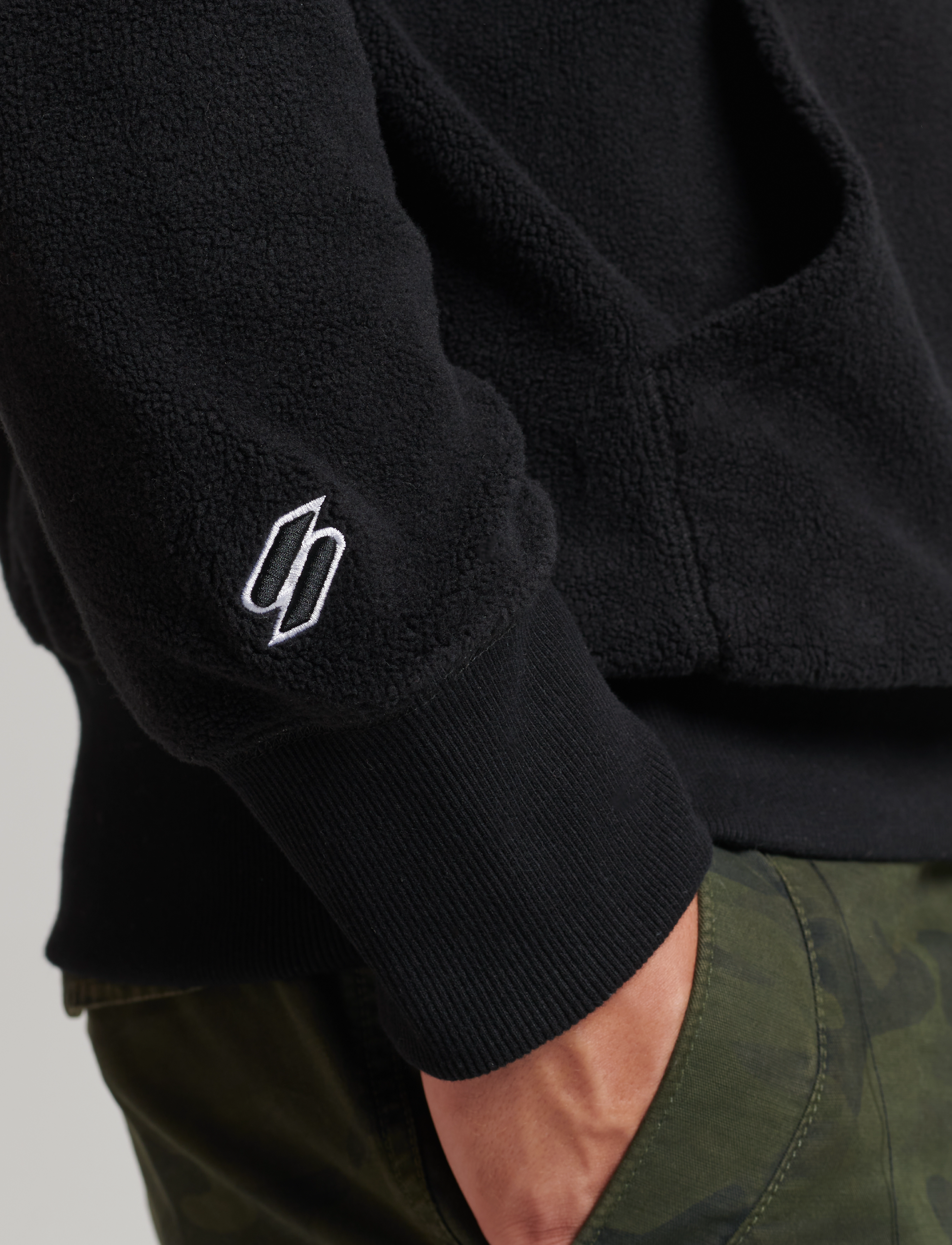 Superdry - CODE SL FLEECE HOOD - black - 4