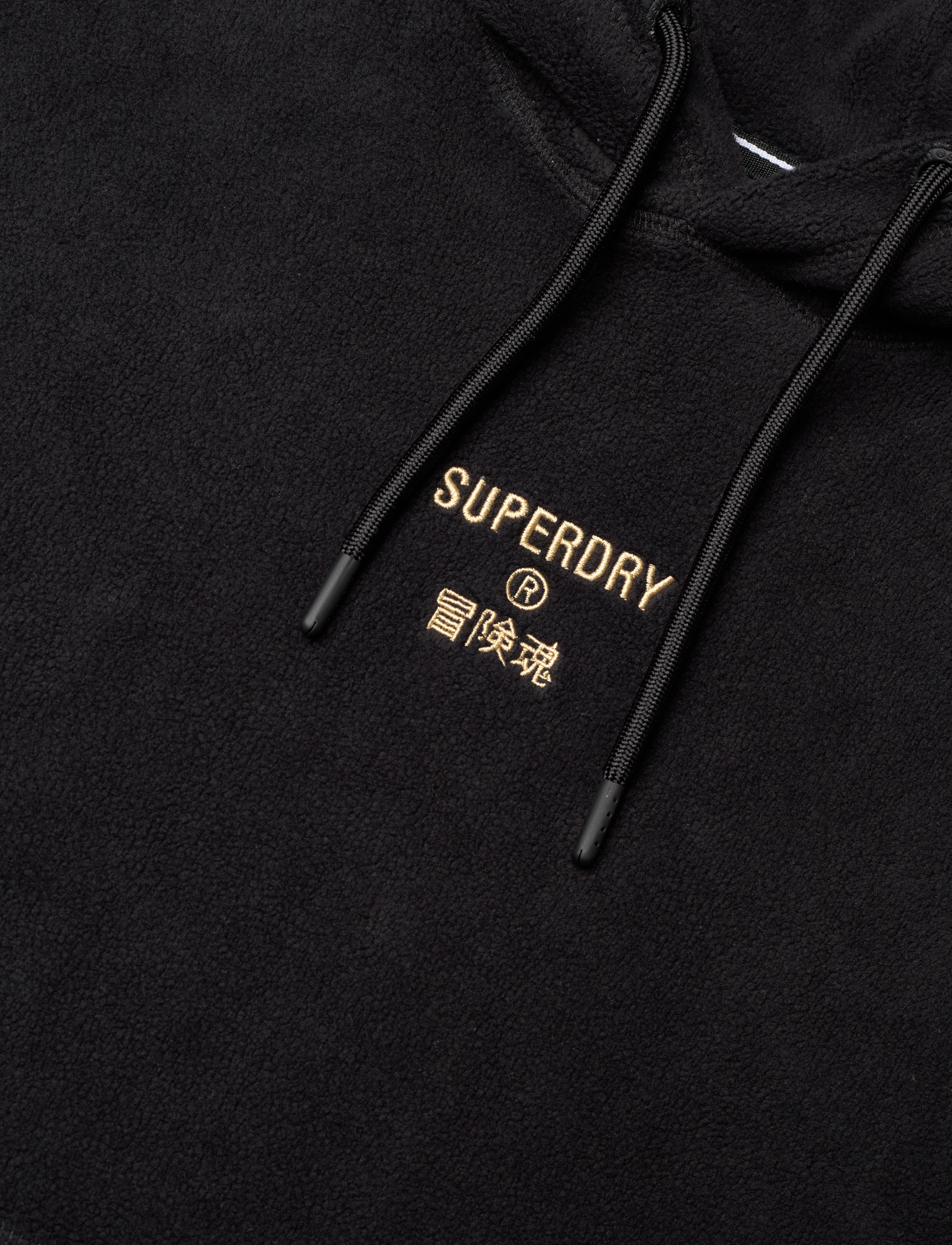 Superdry - CODE SL FLEECE HOOD - black - 5
