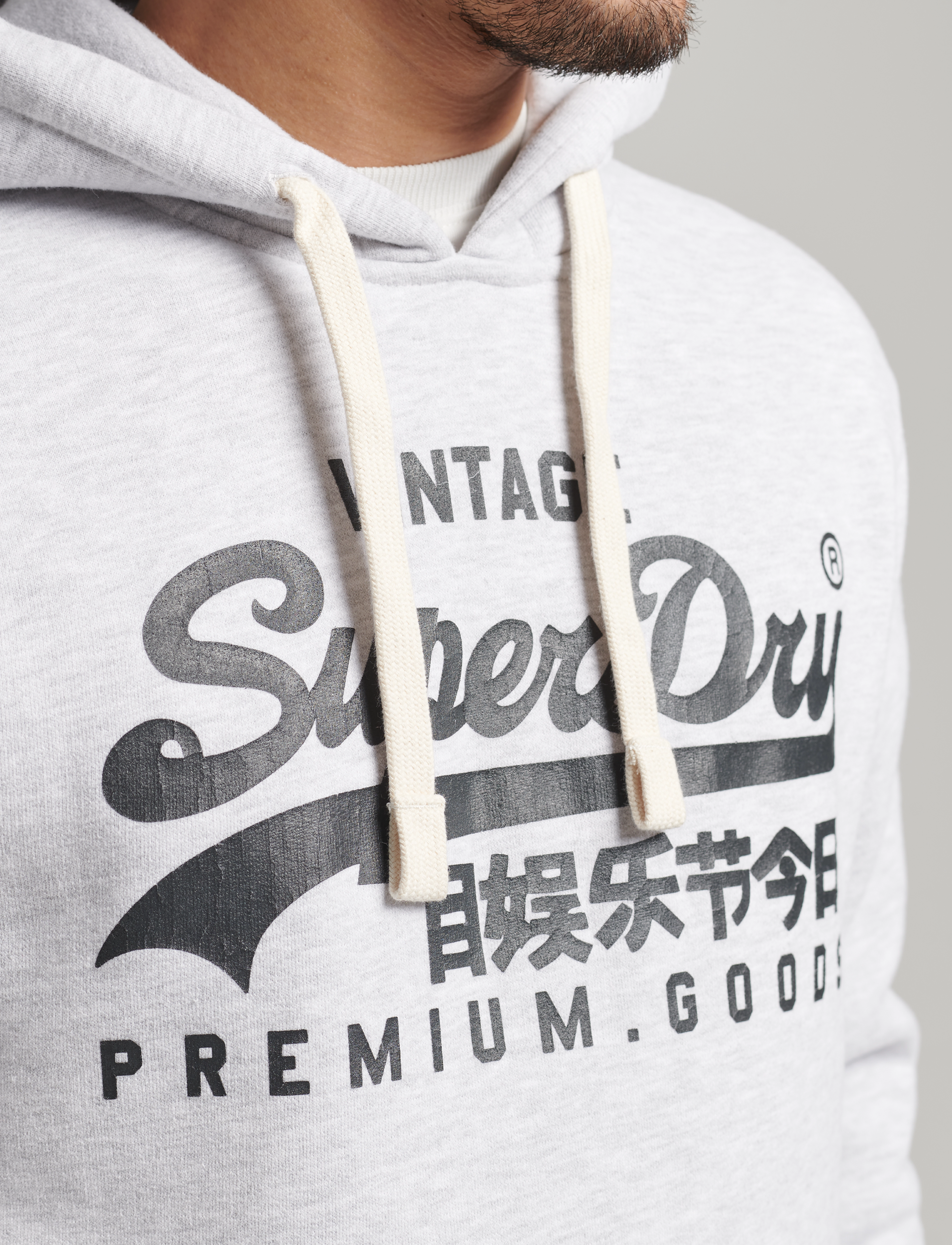 Superdry - VINTAGE LOGO HERITAGE HOOD - glacier grey marl - 4