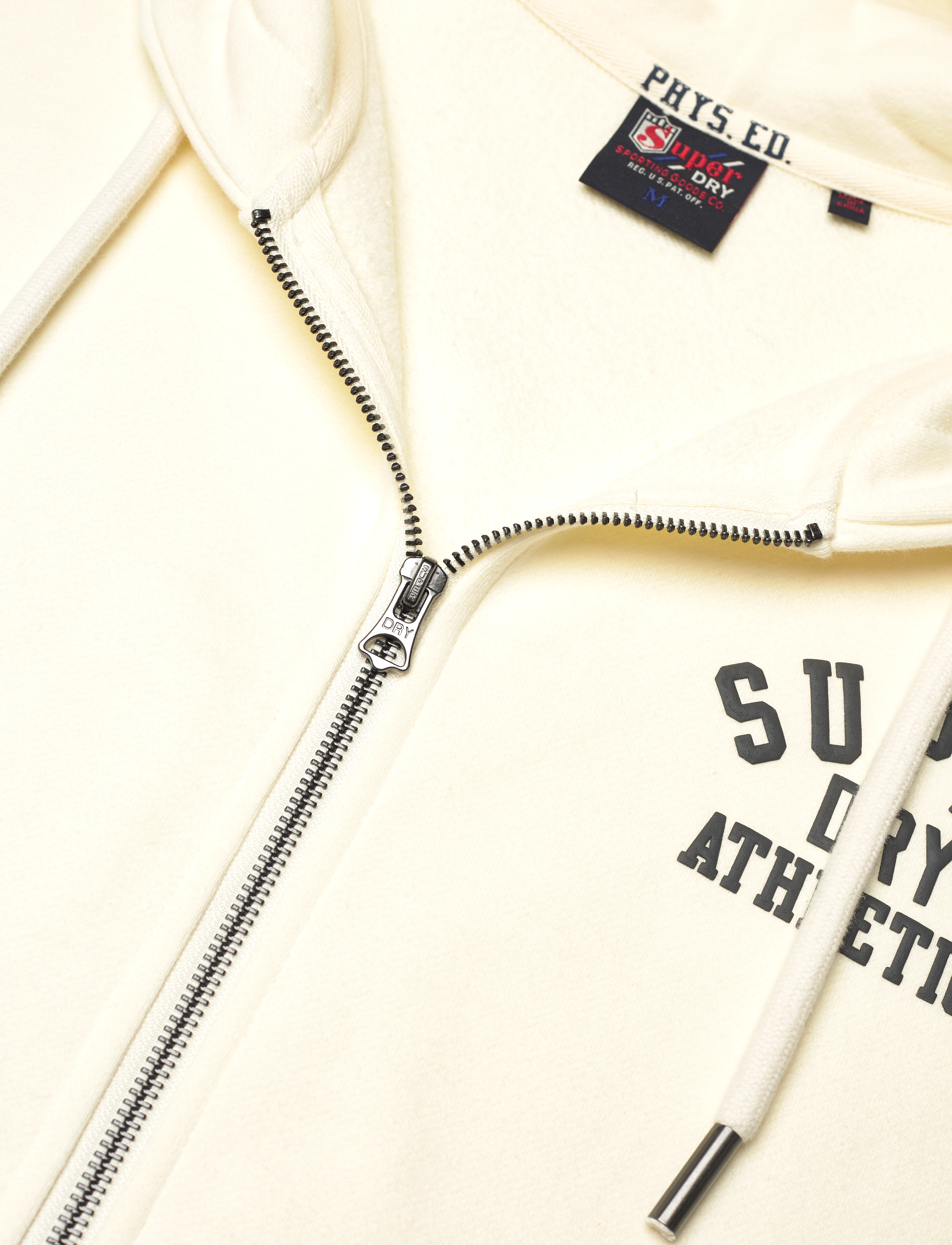 Superdry - VINTAGE GYM ATHLETIC ZIPHOOD - winter cream - 3