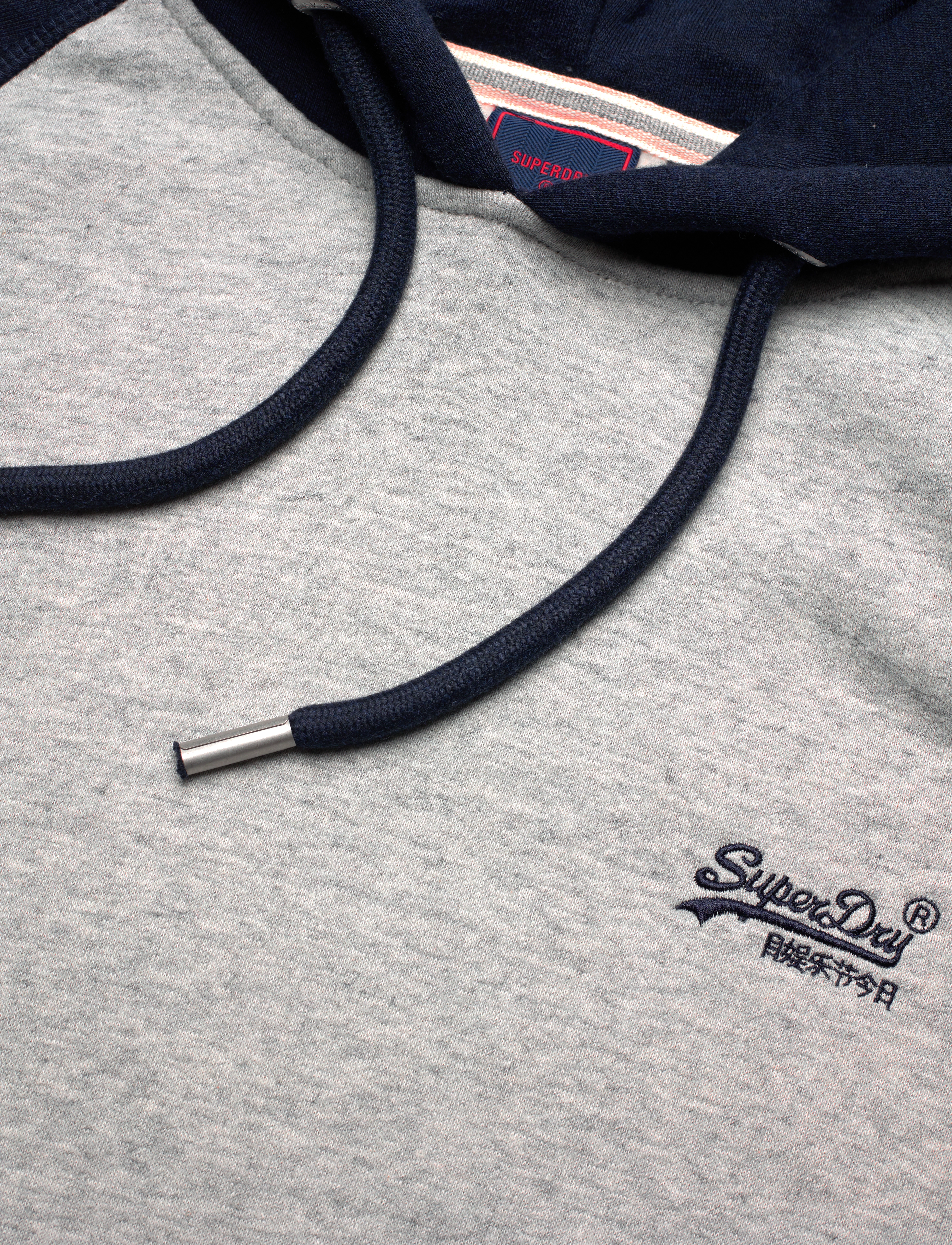 Superdry - VINTAGE LOGO EMB BASEBALL HOOD - athletic grey marl/rich navy marl - 5