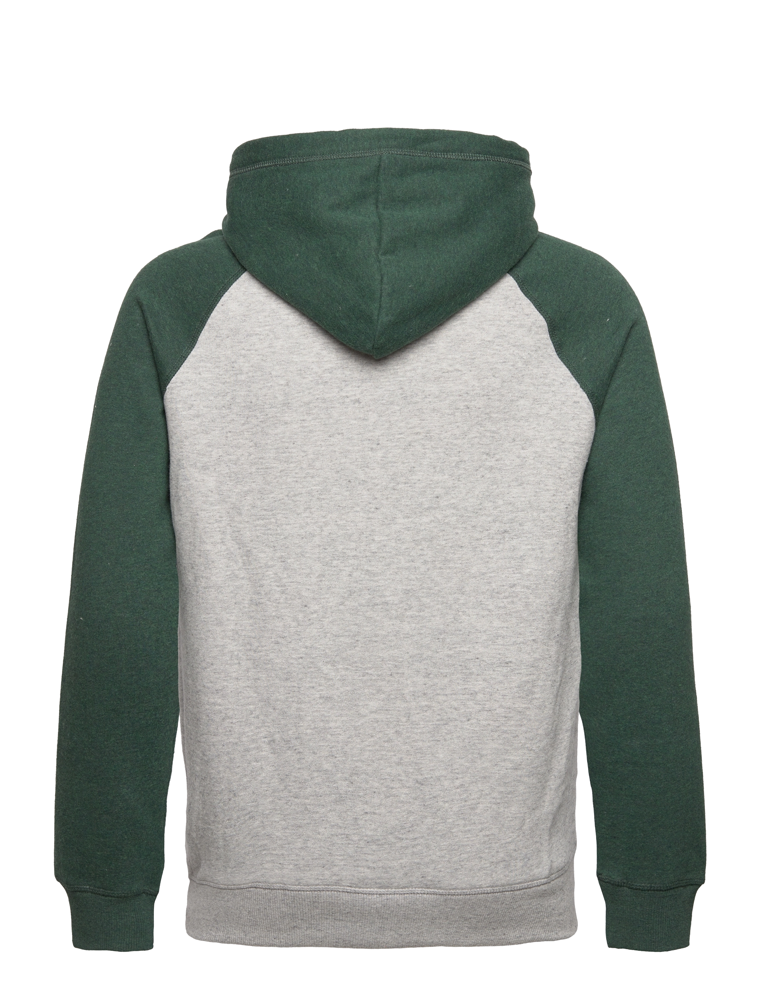 Superdry - VINTAGE LOGO EMB BASEBALL HOOD - athletic grey marl/campus green marl - 1