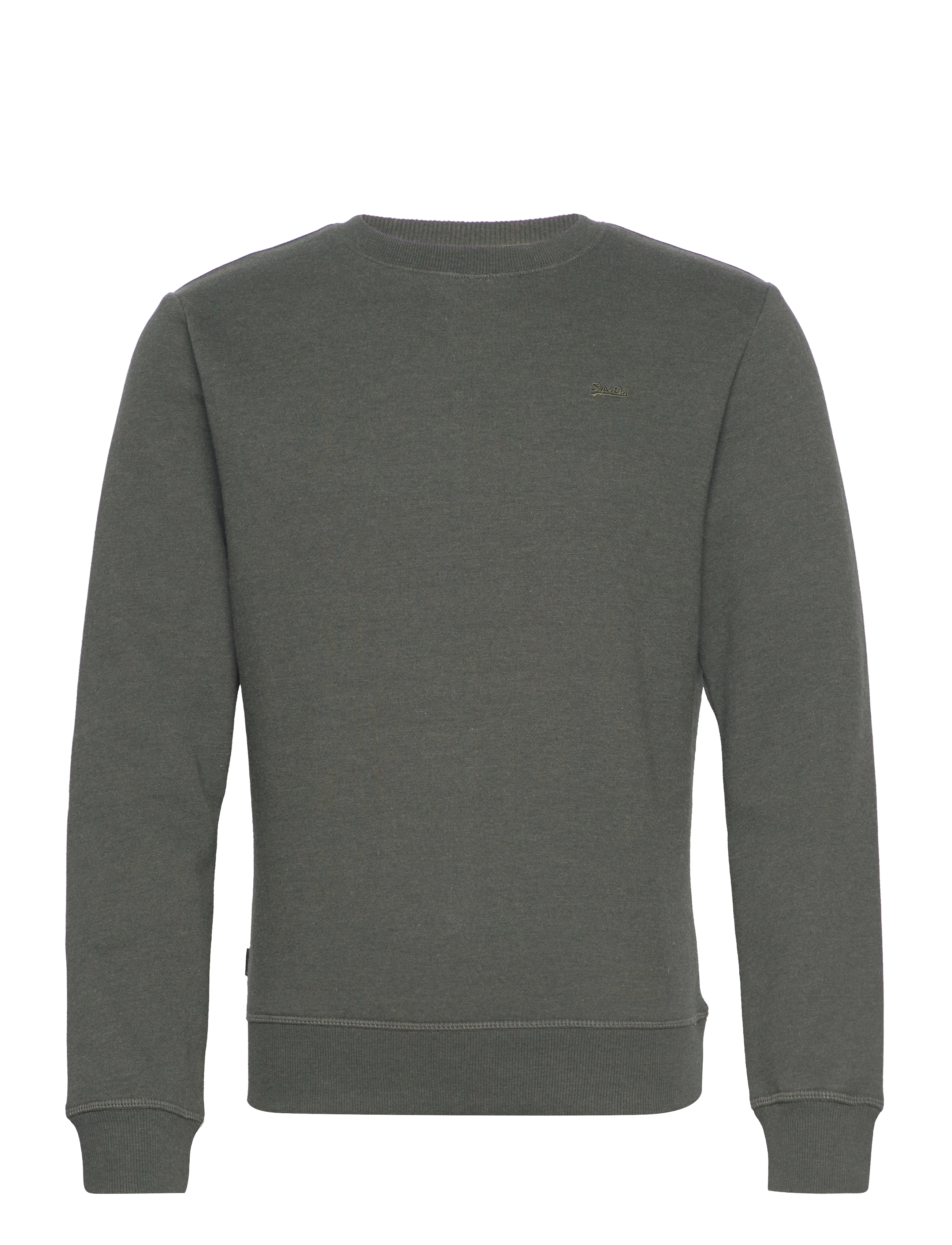 Superdry - VINTAGE LOGO EMB CREW - dark olive marl - 0
