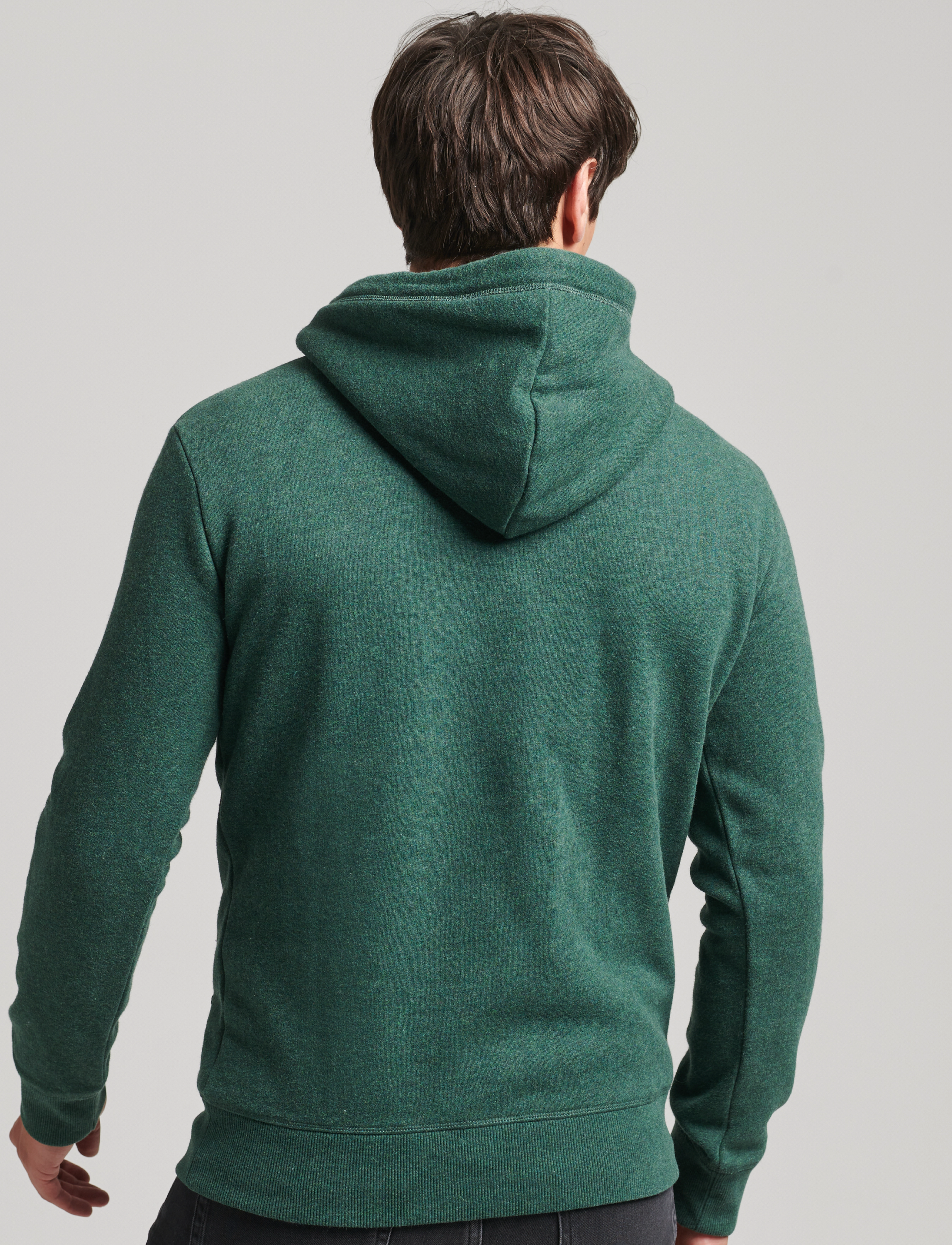 Superdry - VINTAGE LOGO EMB HOOD - campus green marl - 4
