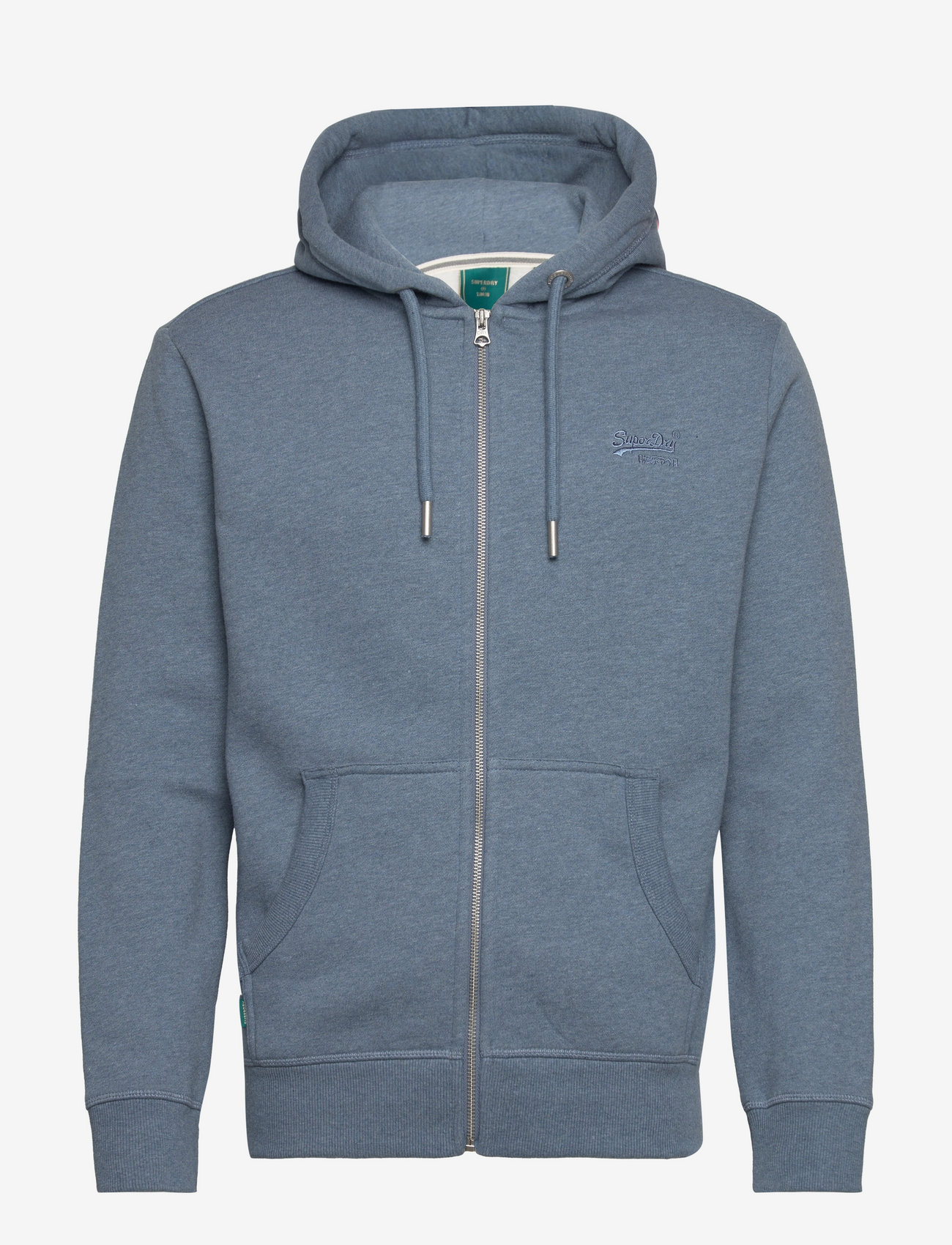 Superdry - VINTAGE LOGO EMB ZIPHOOD - bluestone marl - 0