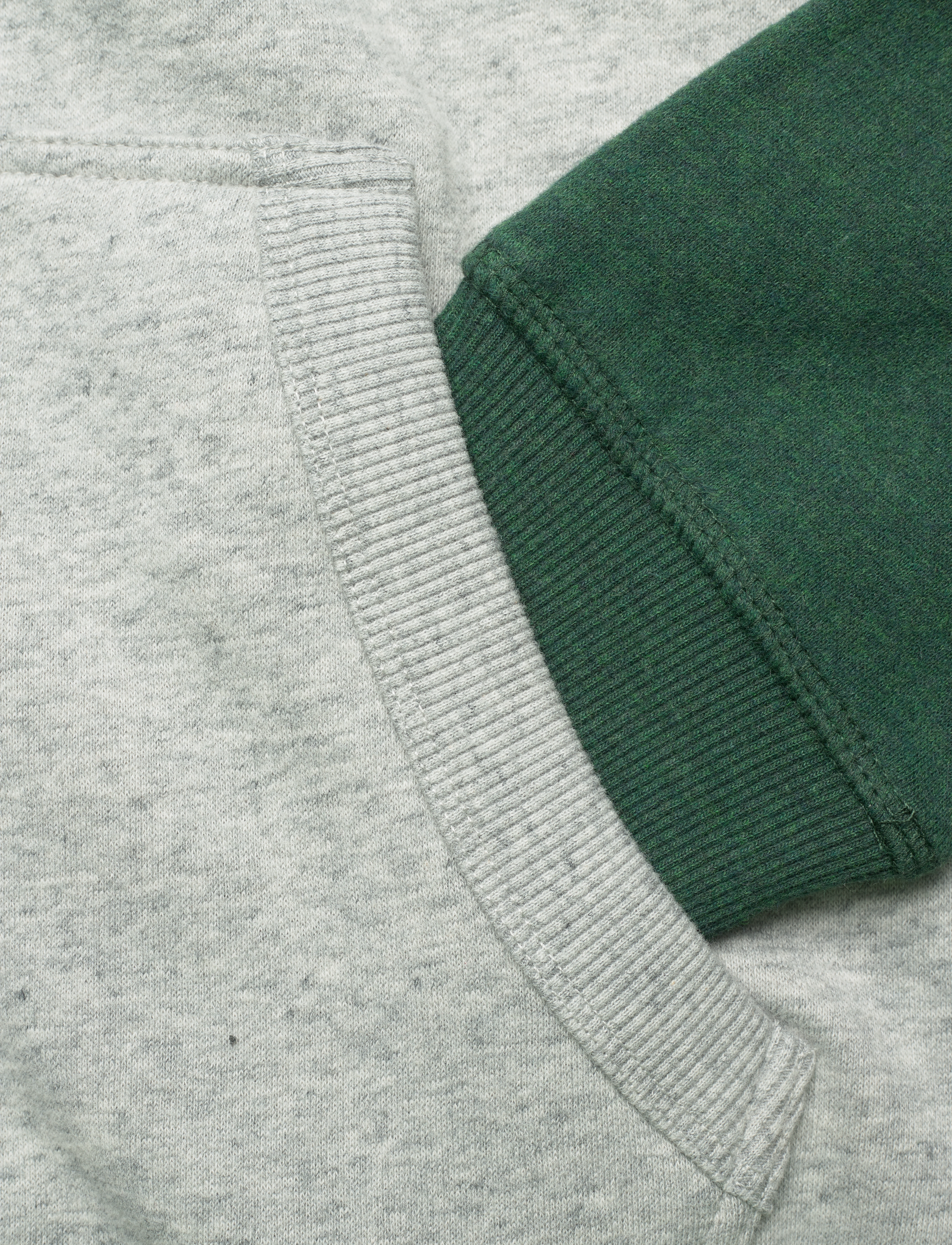 Superdry - VLE BASEBALL ZIPHOOD - athletic grey marl/campus green marl - 4