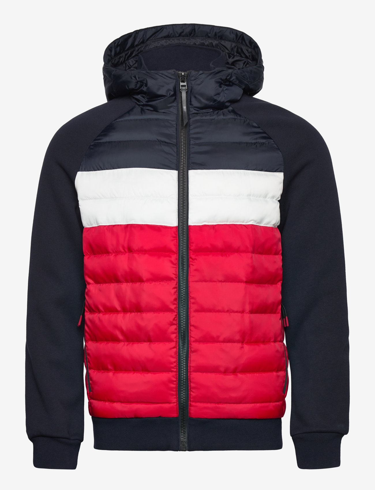 Superdry - HOODED STORM HYBRID PADDED JKT - eclipse navy/red - 0