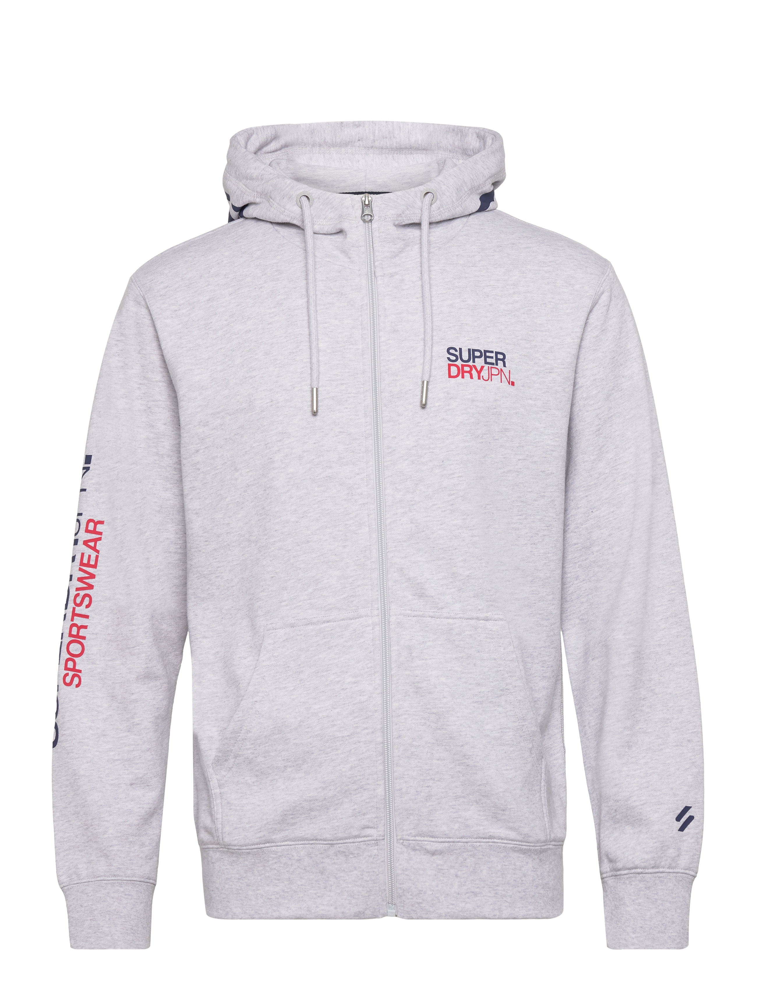 Superdry - SPORTSWEAR LOGO LOOSE ZIP HOOD - cadet grey marl - 1