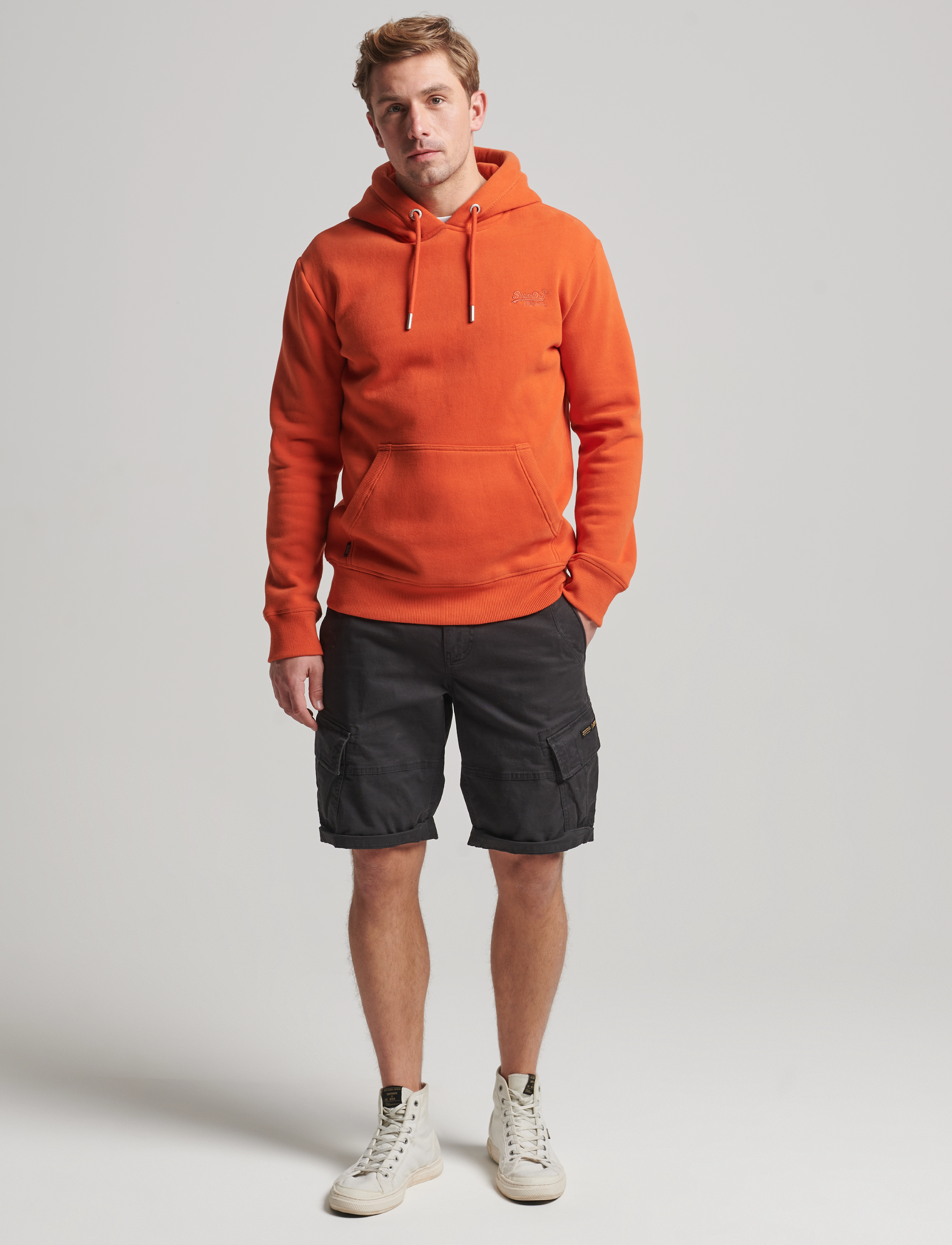 Superdry - ESSENTIAL LOGO HOODIE - denim co rust orange - 3