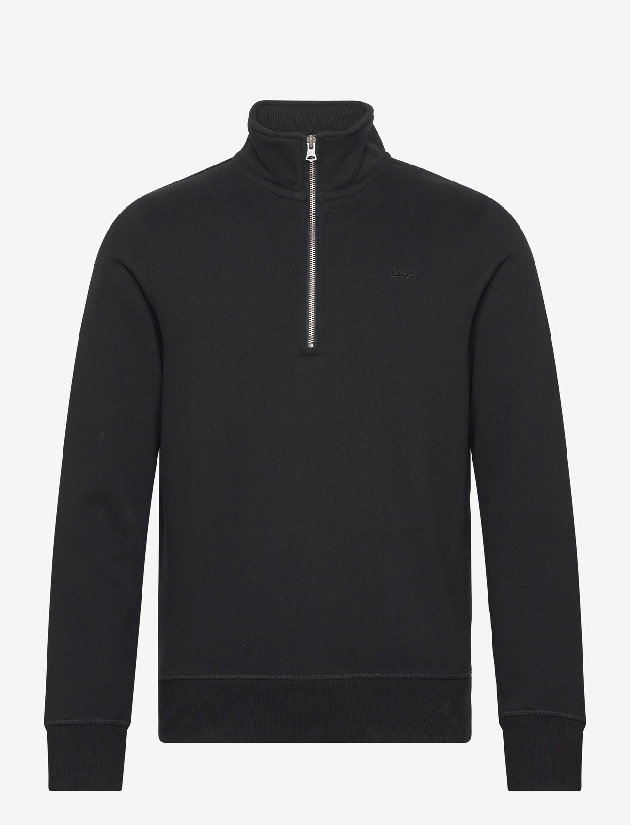 Superdry - ESSENTIAL HALF ZIP SWEATSHIRT - black - 0