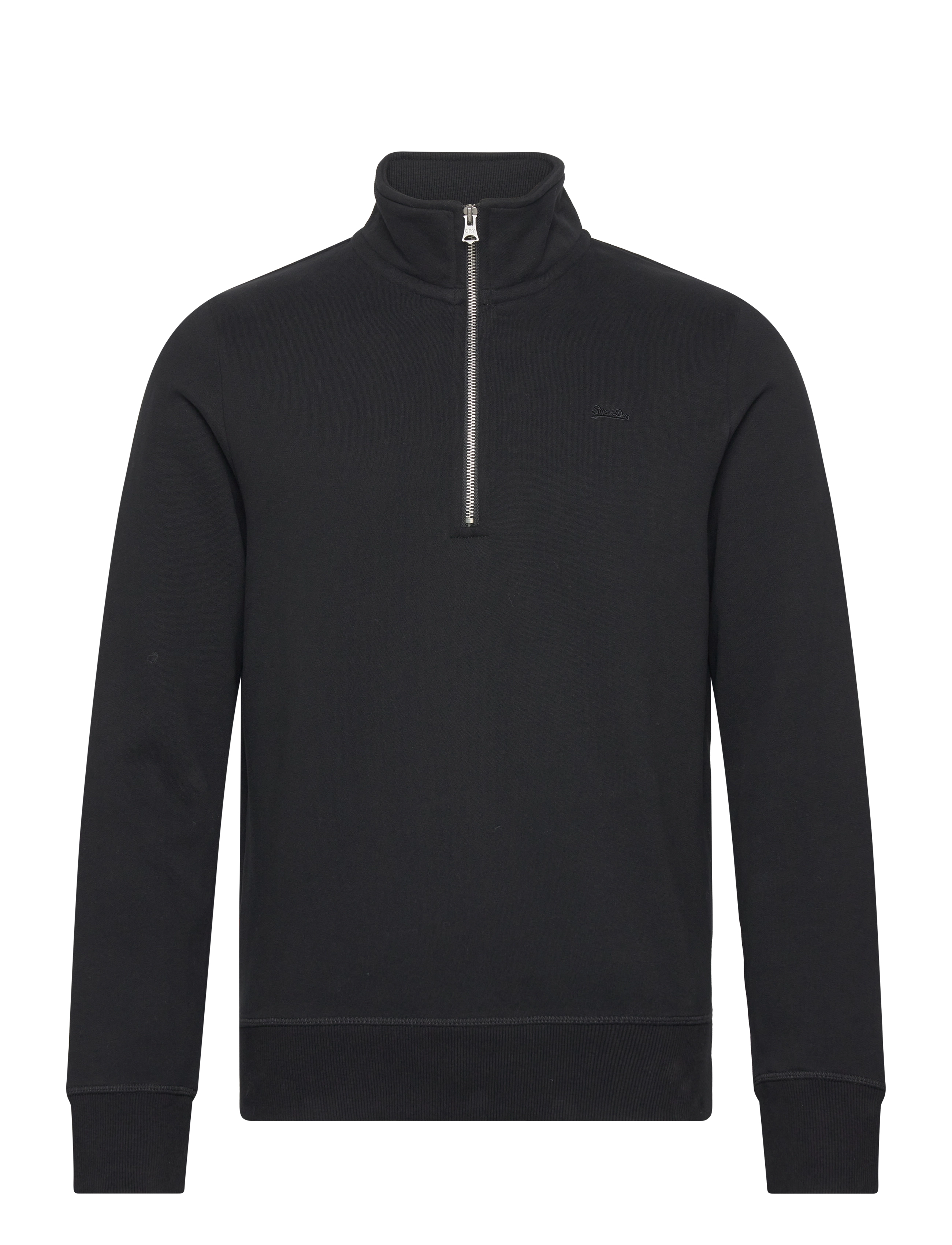 ESSENTIAL HALF ZIP SWEATSHIRT - BLACK
