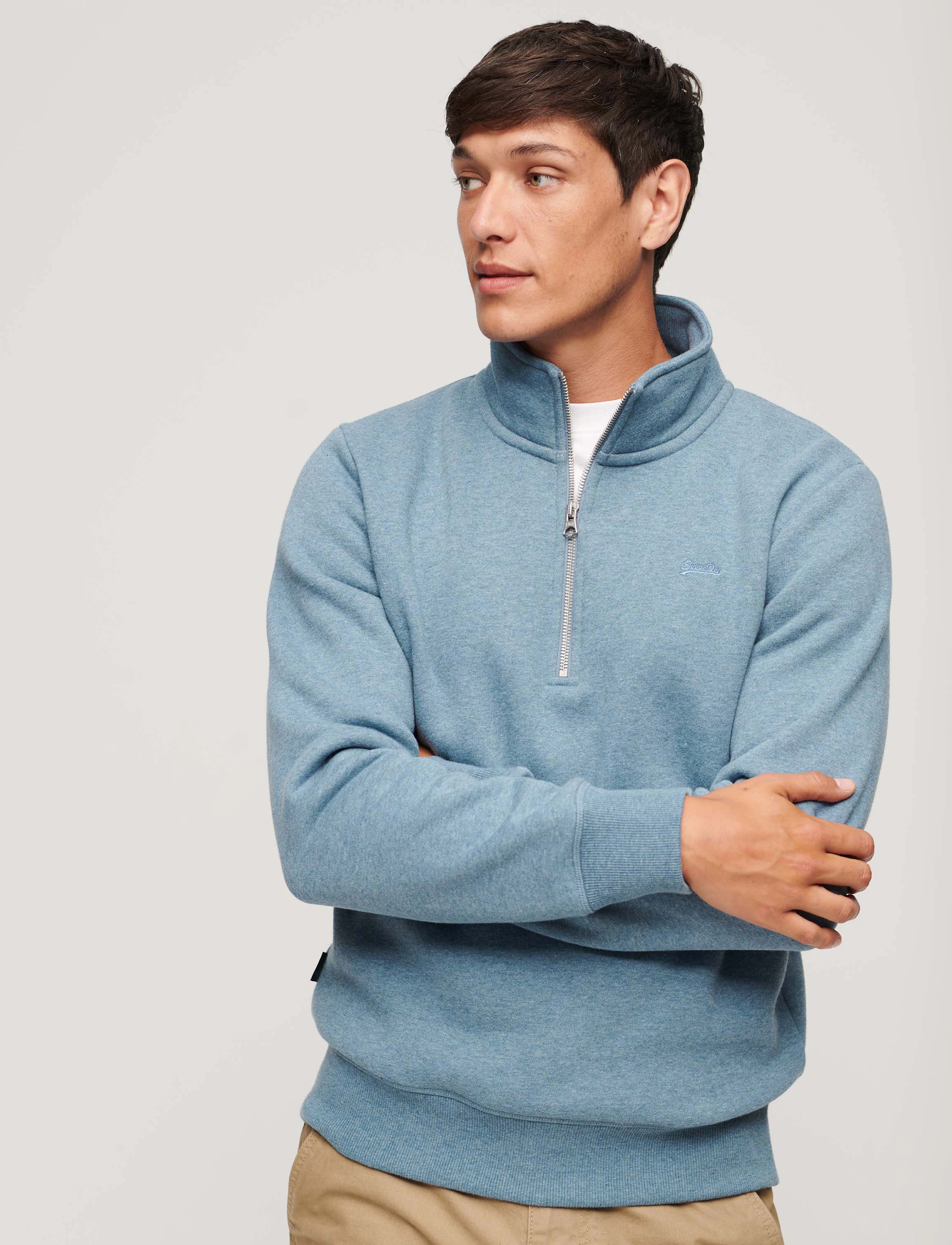 Superdry - ESSENTIAL HALF ZIP SWEATSHIRT - bluestone blue marl - 2
