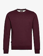 ESSENTIAL LOGO CREW SWEATSHIRT - TRACK BURGUNDY MARL