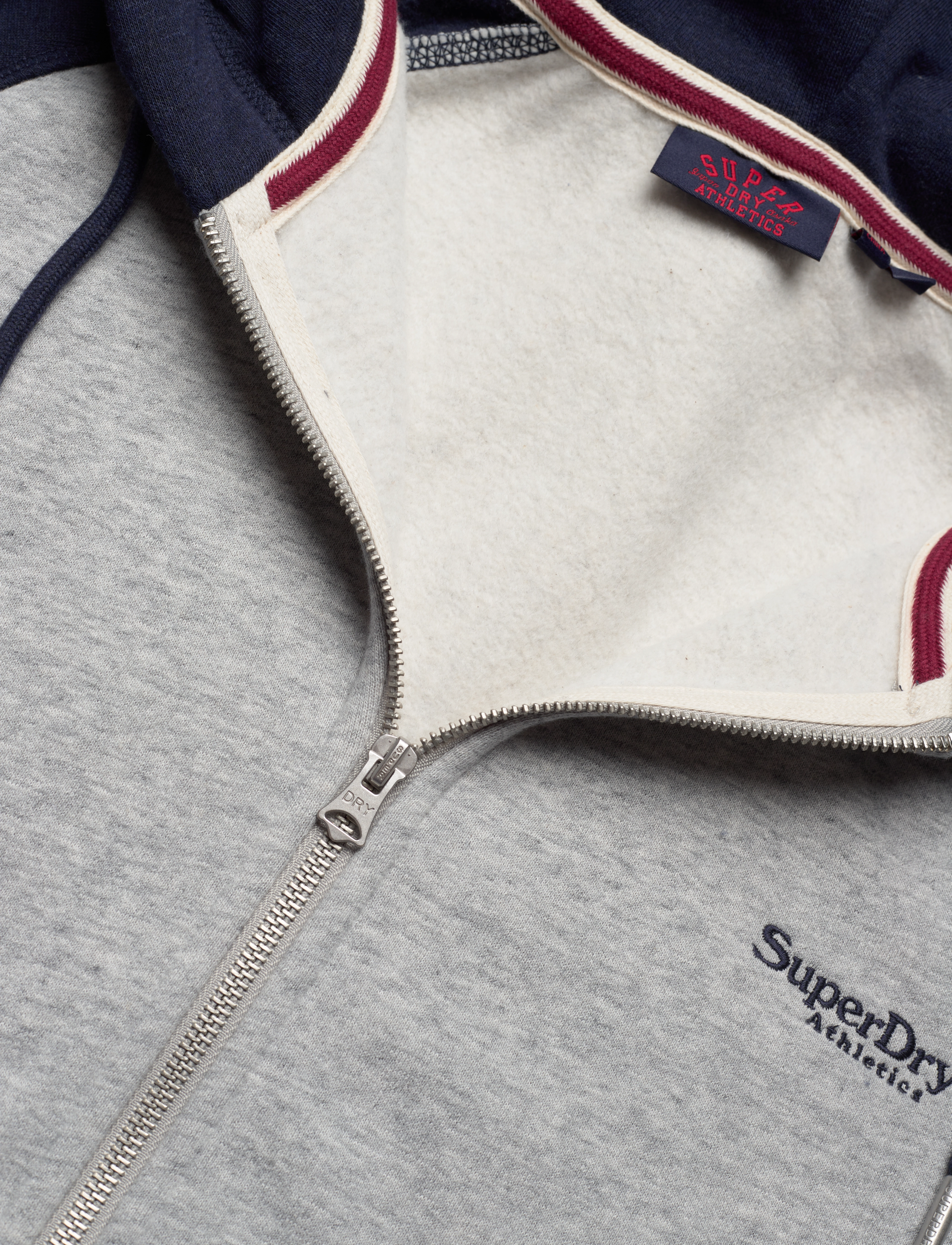 Superdry - ESSENTIAL BASEBALL ZIPHOOD - athletic grey marl/rich navy marl - 2