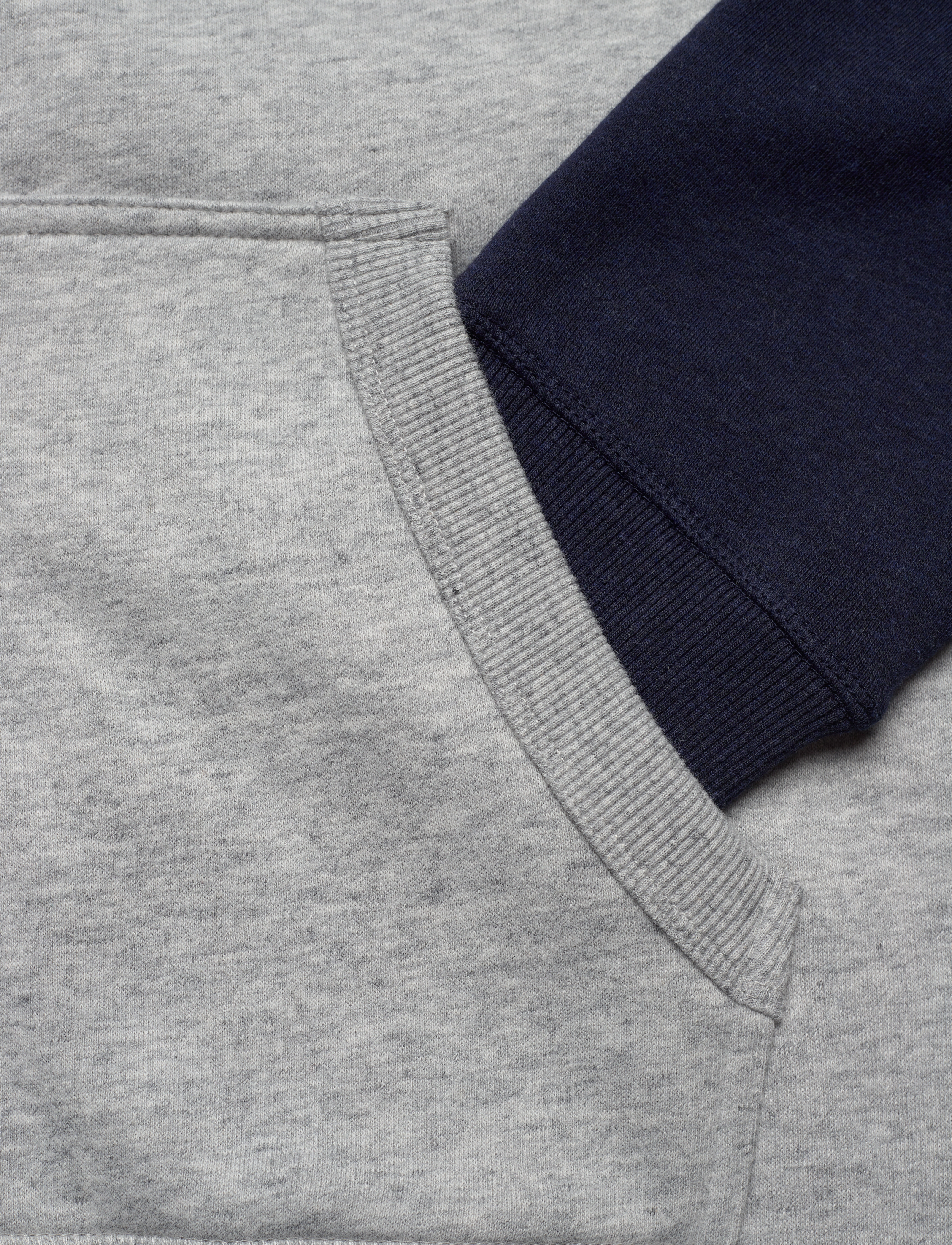 Superdry - ESSENTIAL BASEBALL ZIPHOOD - athletic grey marl/rich navy marl - 3