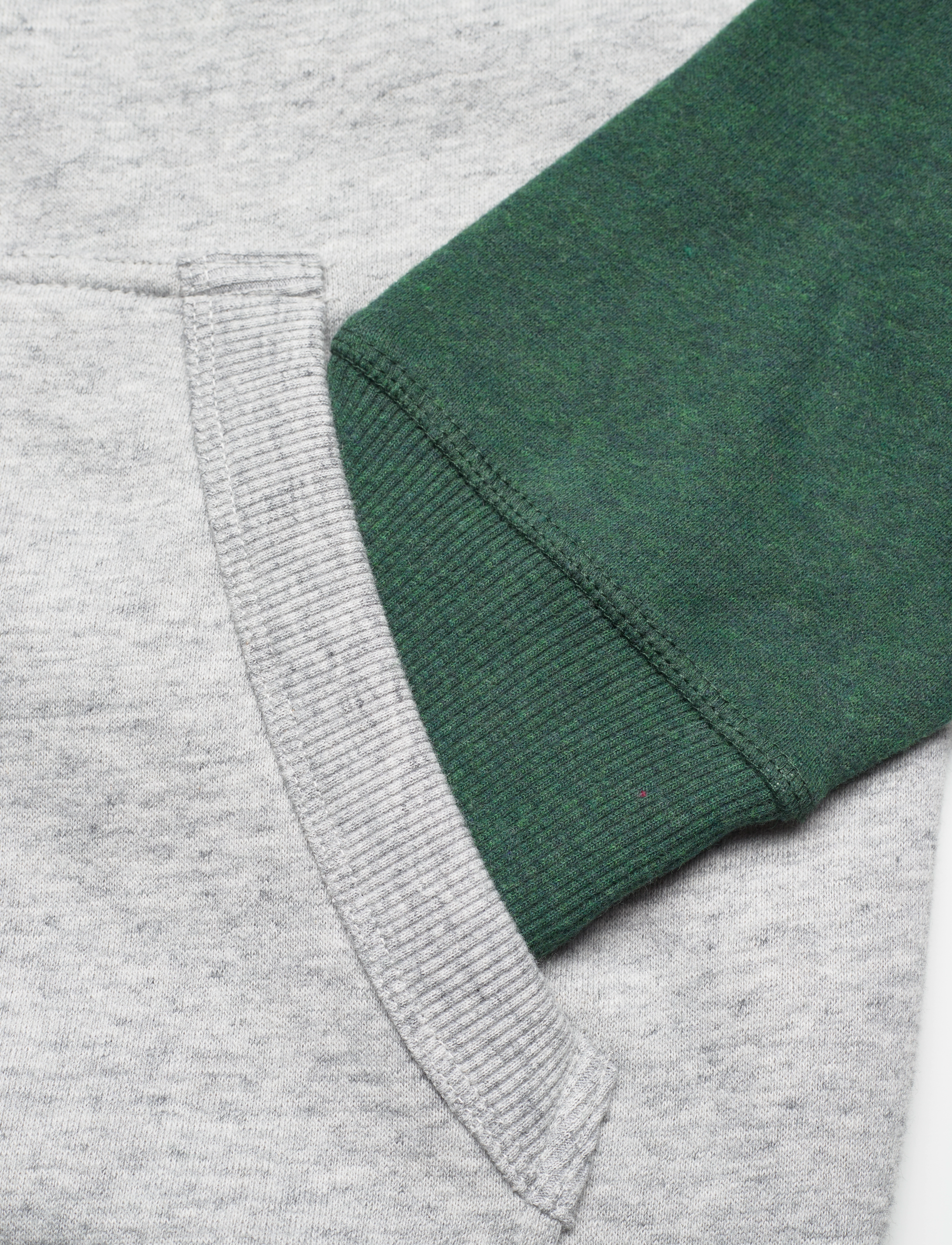 Superdry - ESSENTIAL BASEBALL ZIPHOOD - athletic grey marl/campus green marl - 3