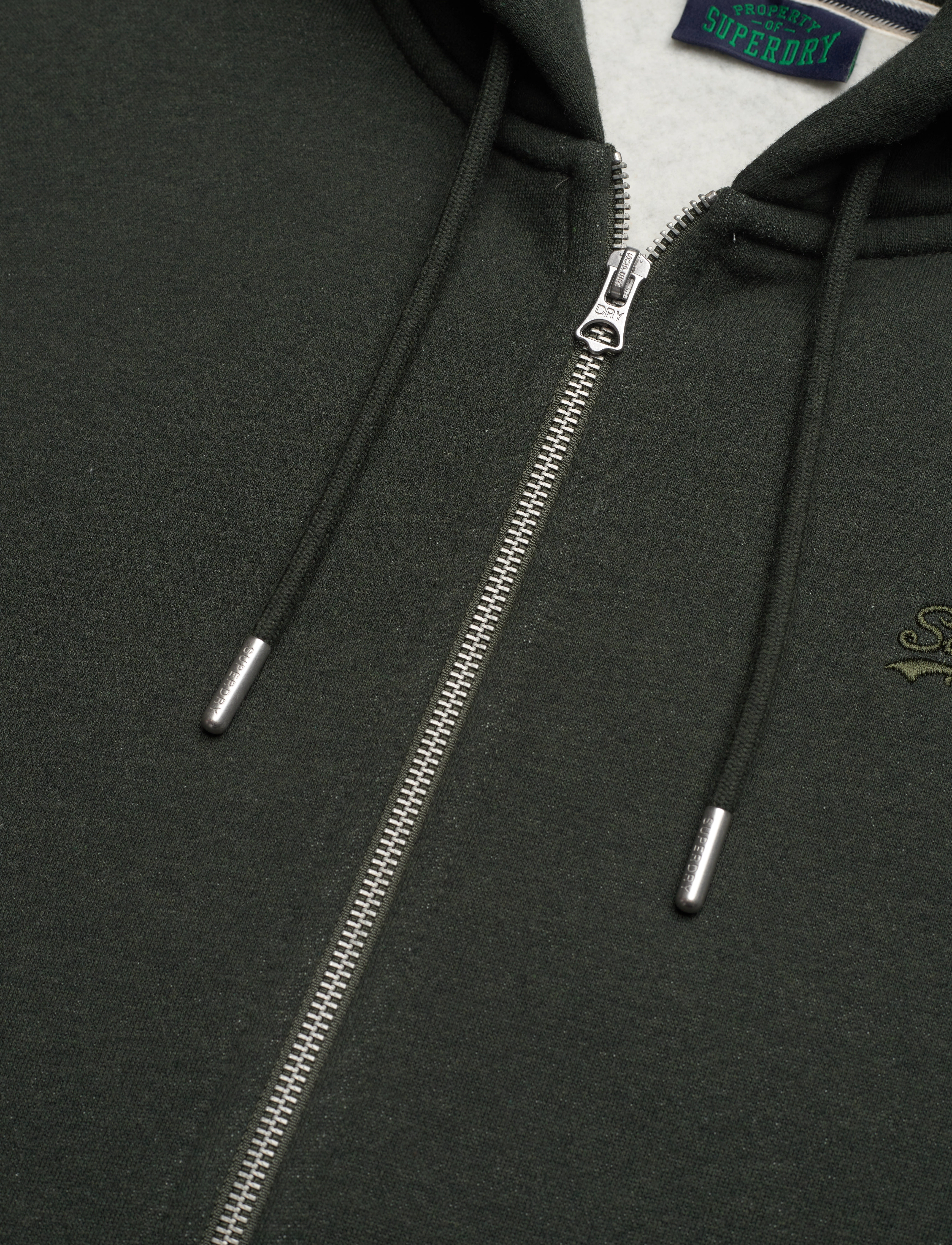 Superdry - ESSENTIAL LOGO ZIP HOODIE - dark olive marl - 4