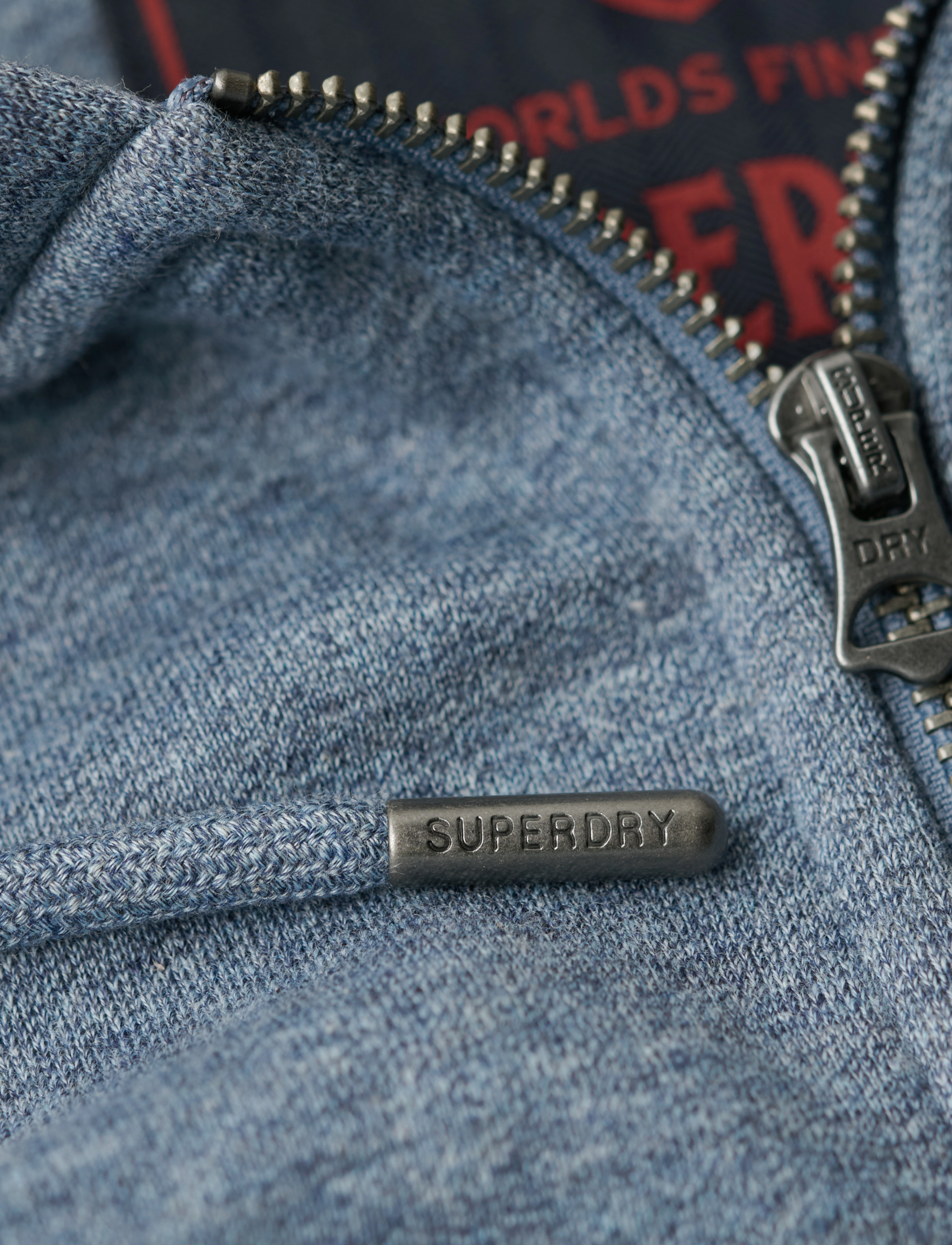 Superdry - ESSENTIAL LOGO ZIP HOODIE - selvedge blue grit - 3