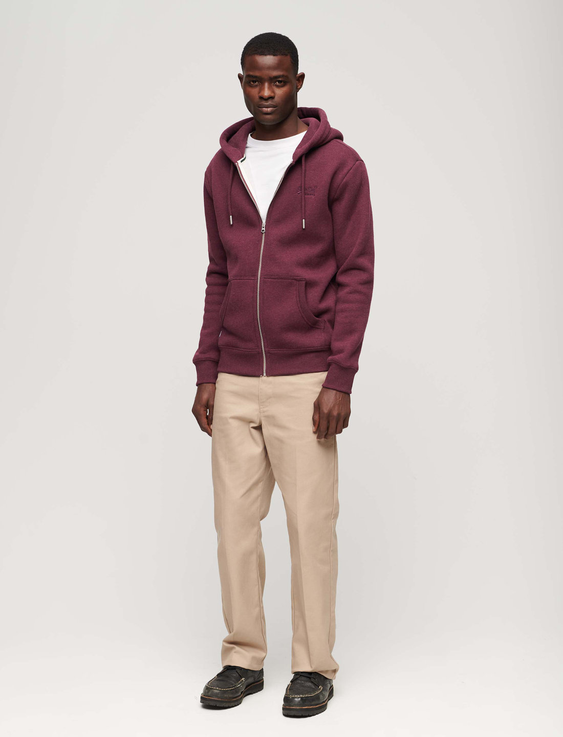 Burgundy zip hot sale up hoodie mens