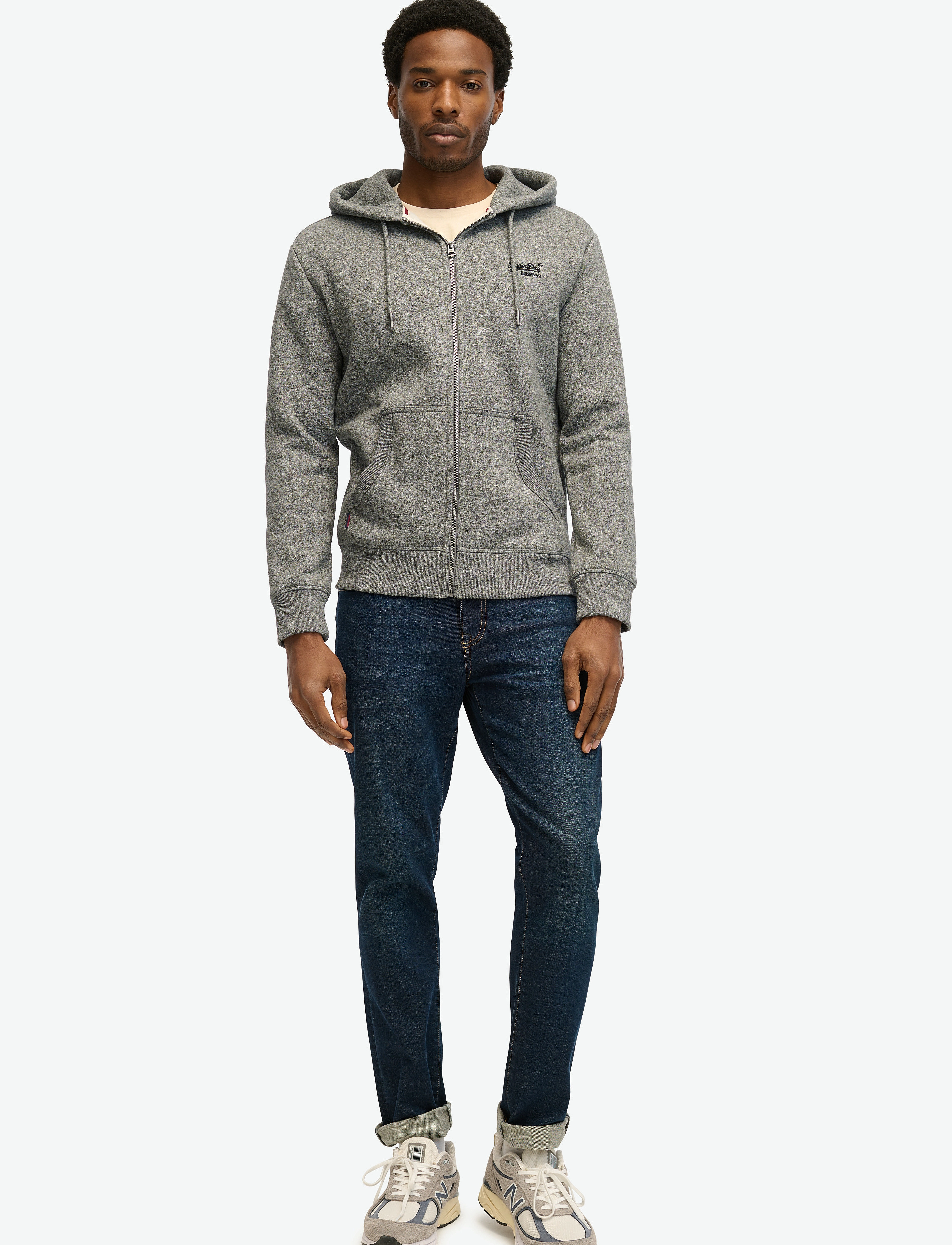 Superdry - ESSENTIAL LOGO ZIP HOODIE - volcanic black grit - 3