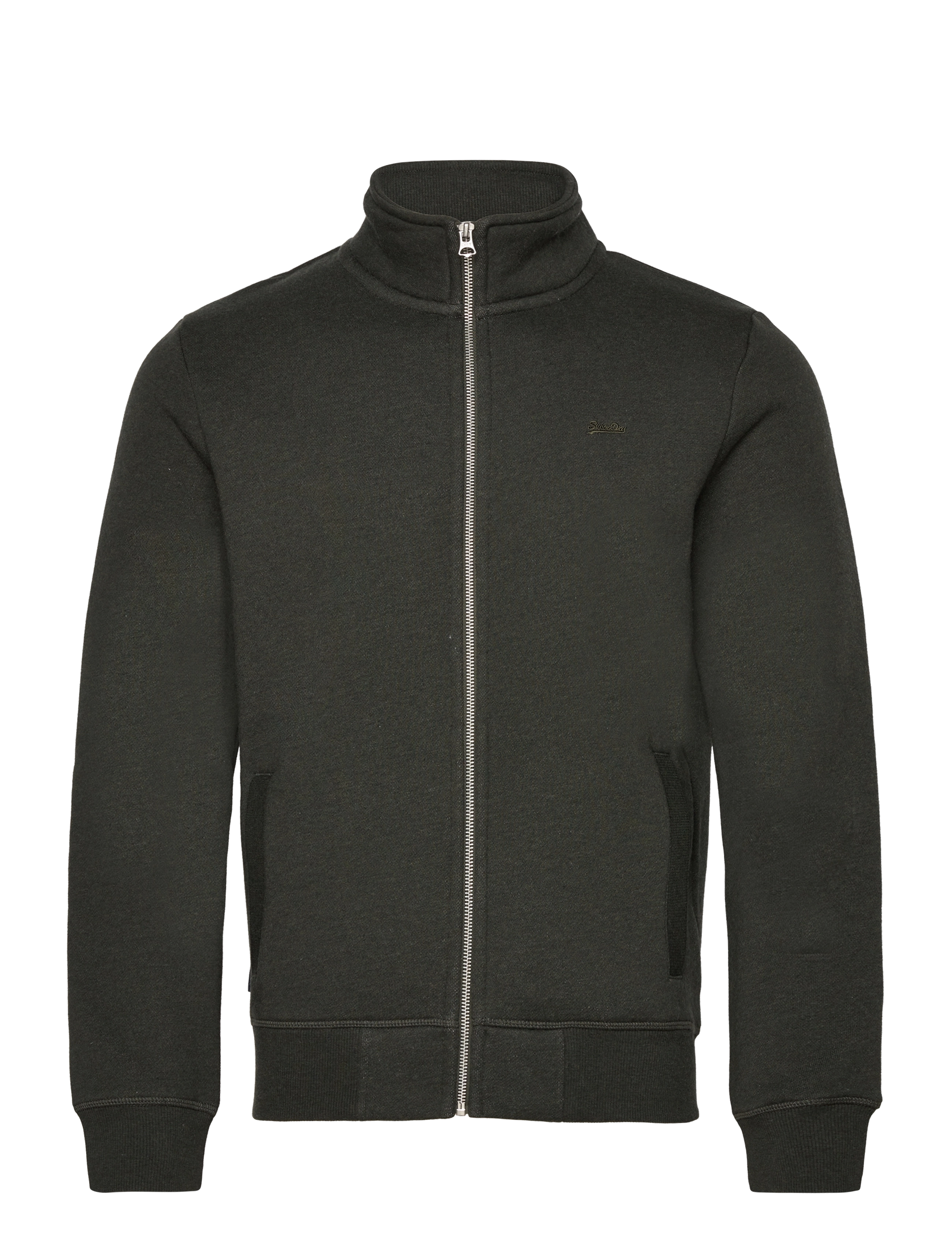 Superdry - ESSENTIAL LOGO ZIP TRACK TOP - dark olive marl - 0