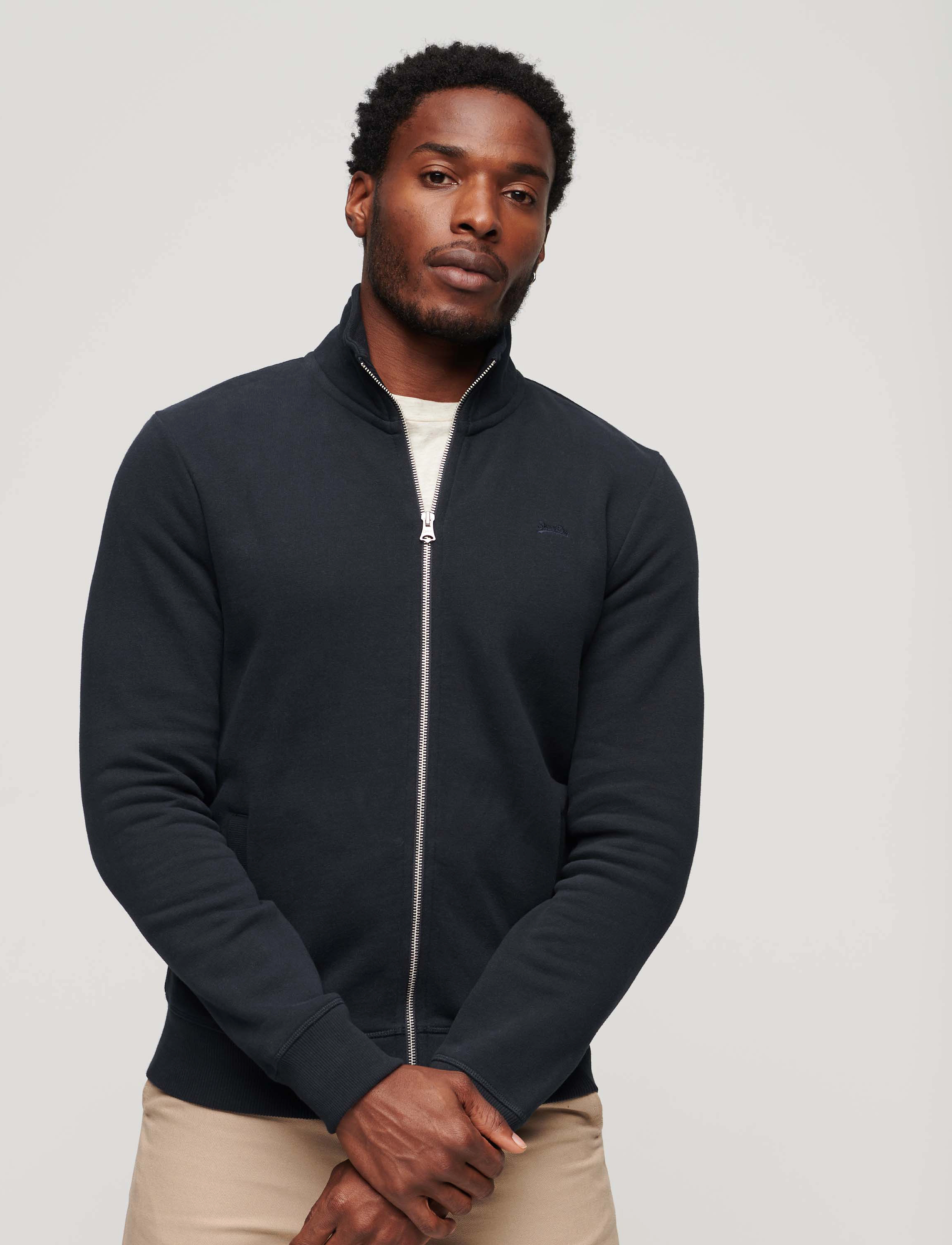 Superdry - ESSENTIAL LOGO ZIP TRACK TOP - eclipse navy - 2