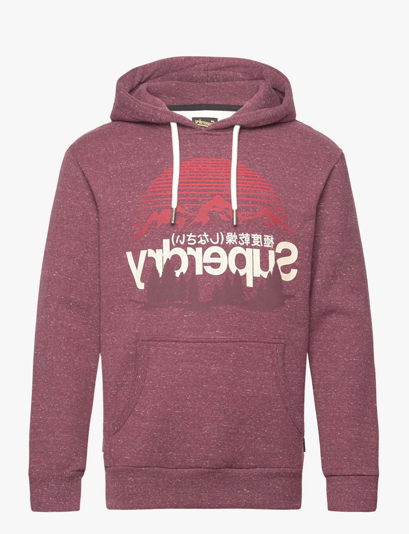 Superdry - CL GREAT OUTDOORS GRAPHIC HOOD - hupparit - burgundy heather - 0