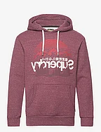 CL GREAT OUTDOORS GRAPHIC HOOD - BURGUNDY HEATHER