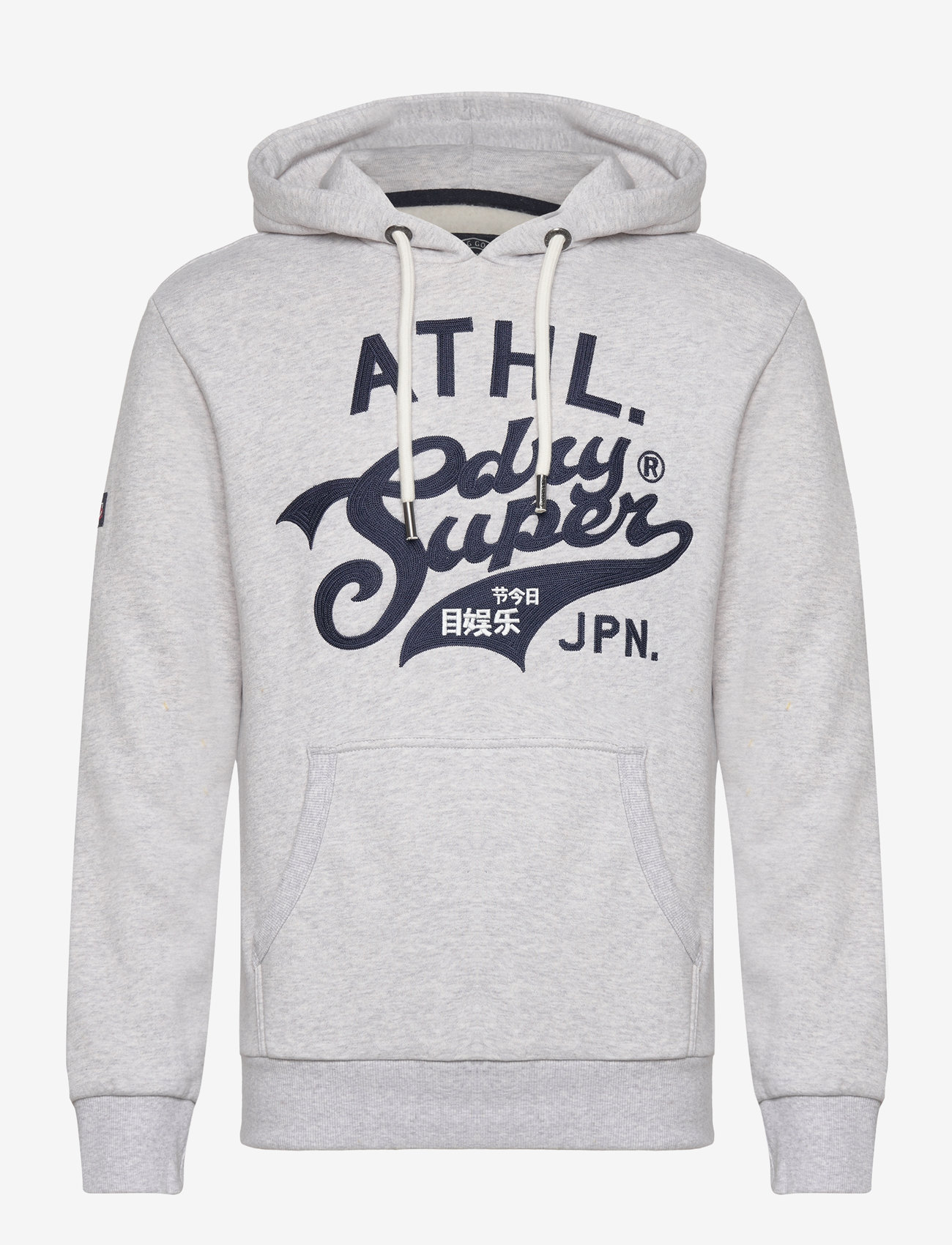 Superdry - ATHLETIC SCRIPT GRAPHIC HOODIE - glacier grey marl - 0