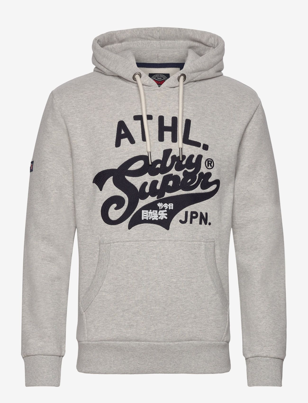 Superdry - ATHLETIC SCRIPT GRAPHIC HOODIE - glacier grey marl - 0