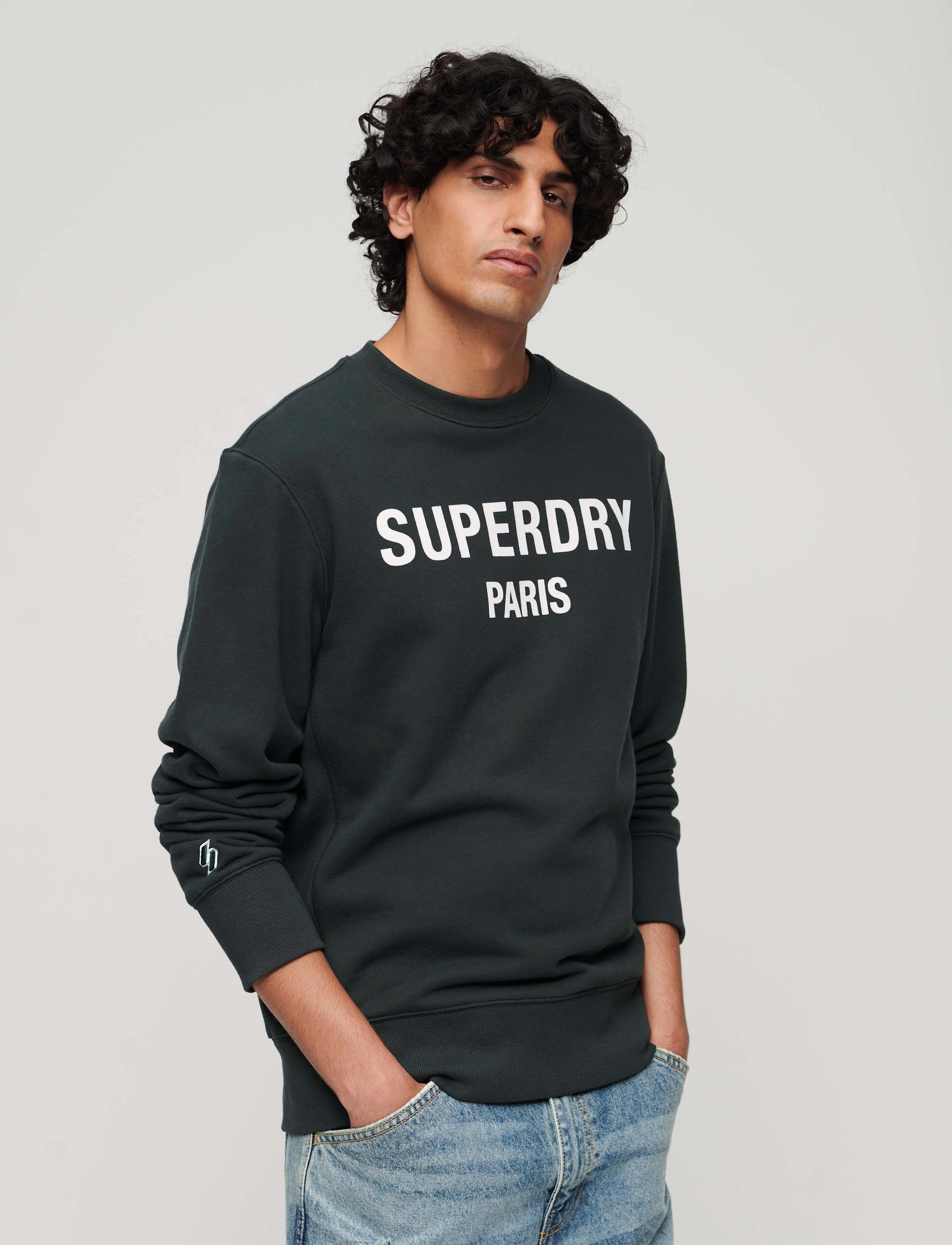 Superdry - LUXURY SPORT LOOSE FIT CREW - academy dark green - 2