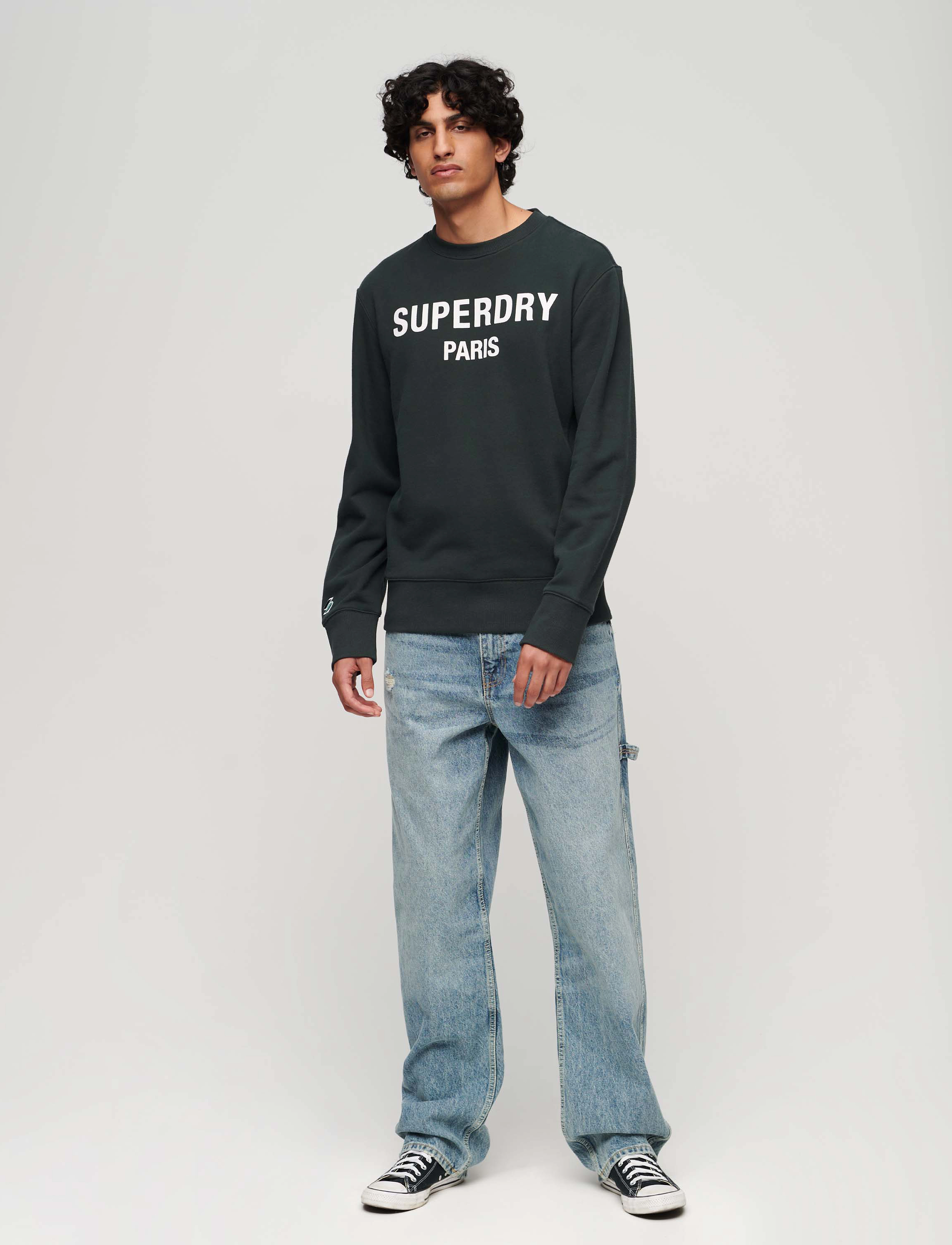 Superdry - LUXURY SPORT LOOSE FIT CREW - academy dark green - 3