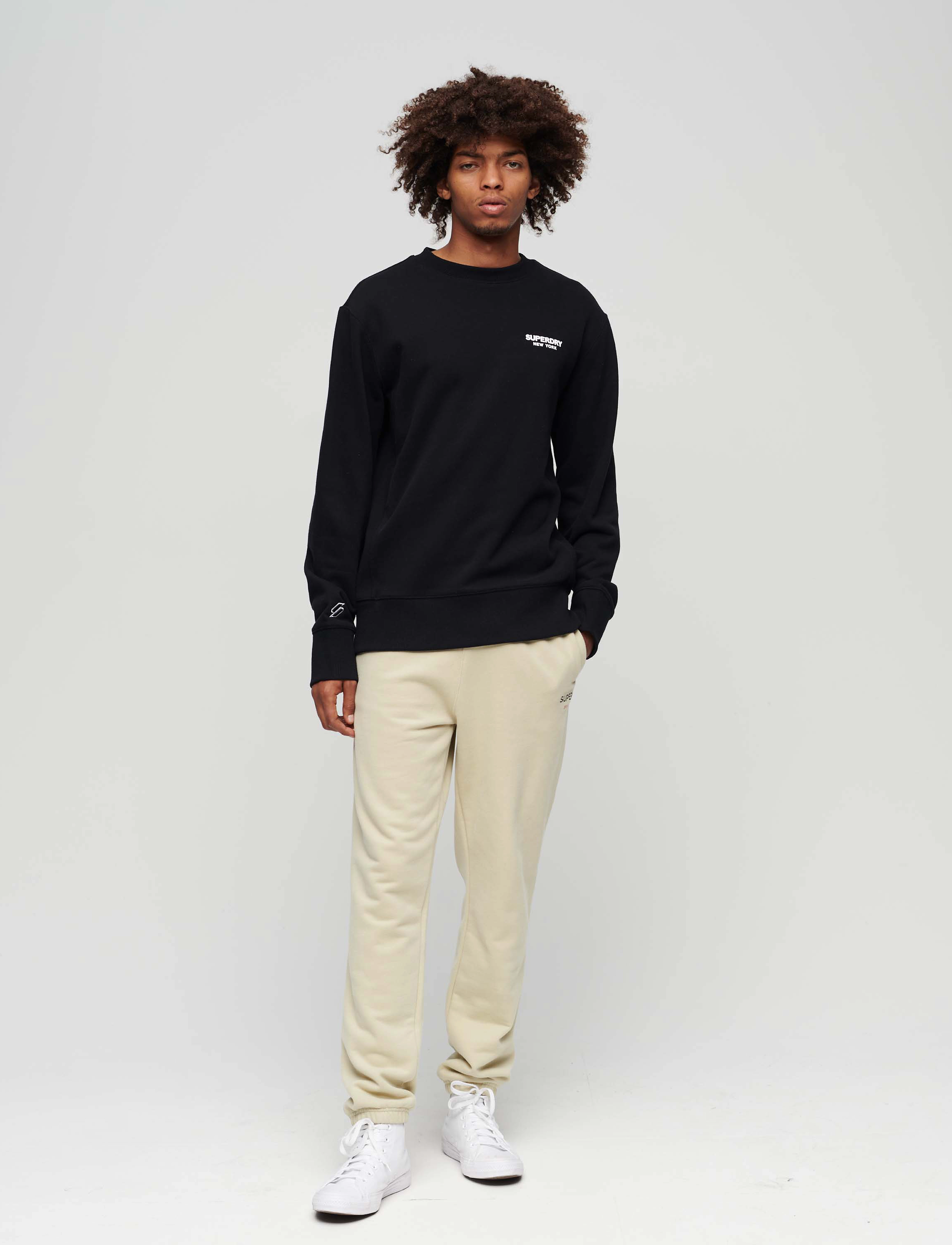 Superdry - LUXURY SPORT LOOSE FIT CREW - black - 3