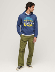 Superdry - GREAT OUTDOORS GRAPHIC HOODIE - sweatshirts - jeans blue marl - 6